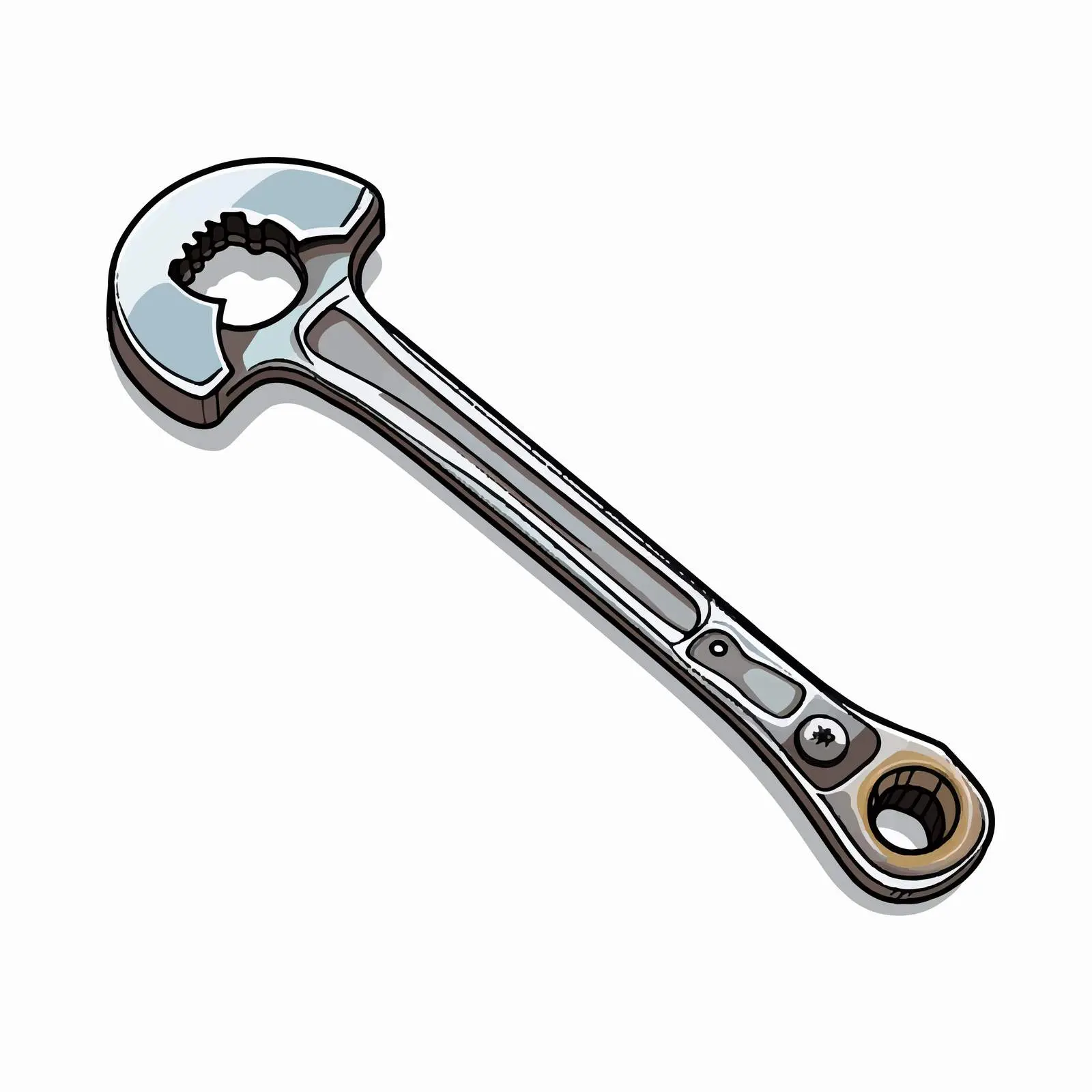 Wrench Vector Illustration on White Background — free download from Dotvec