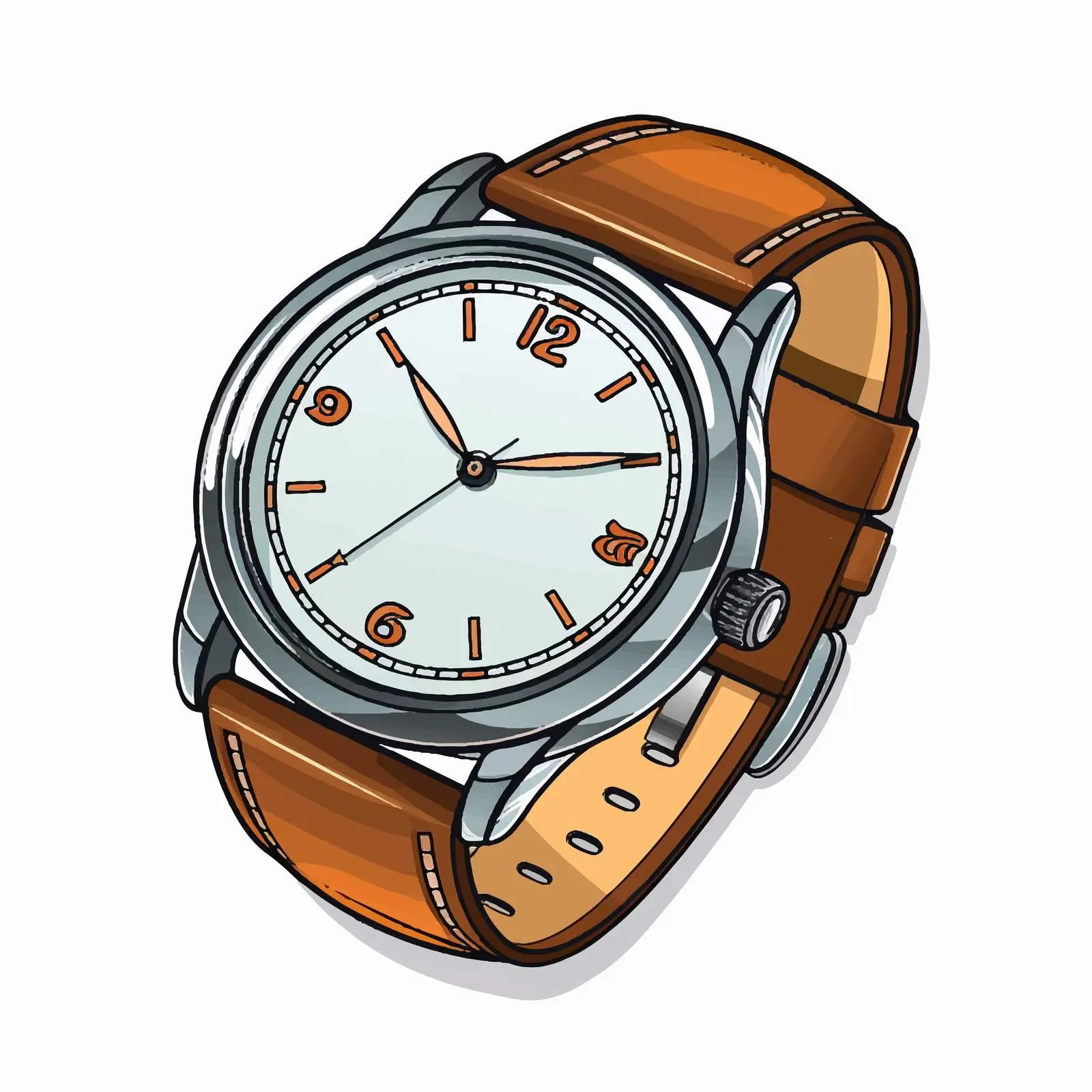 Cartoon Wristwatch Vector Illustration — free download from Dotvec