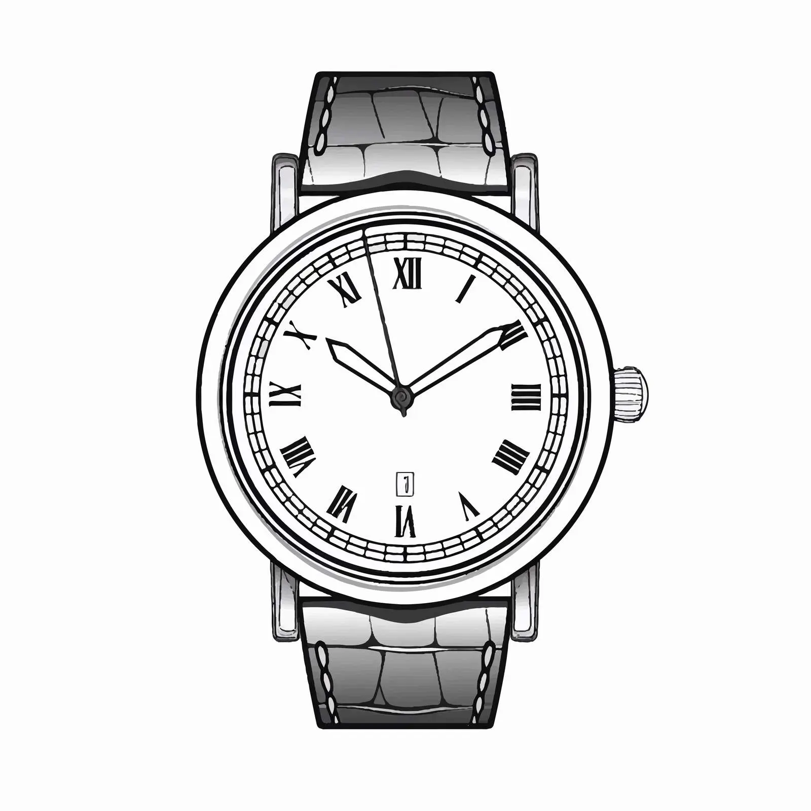 Wristwatch Vector Illustration on White Background — free download from Dotvec