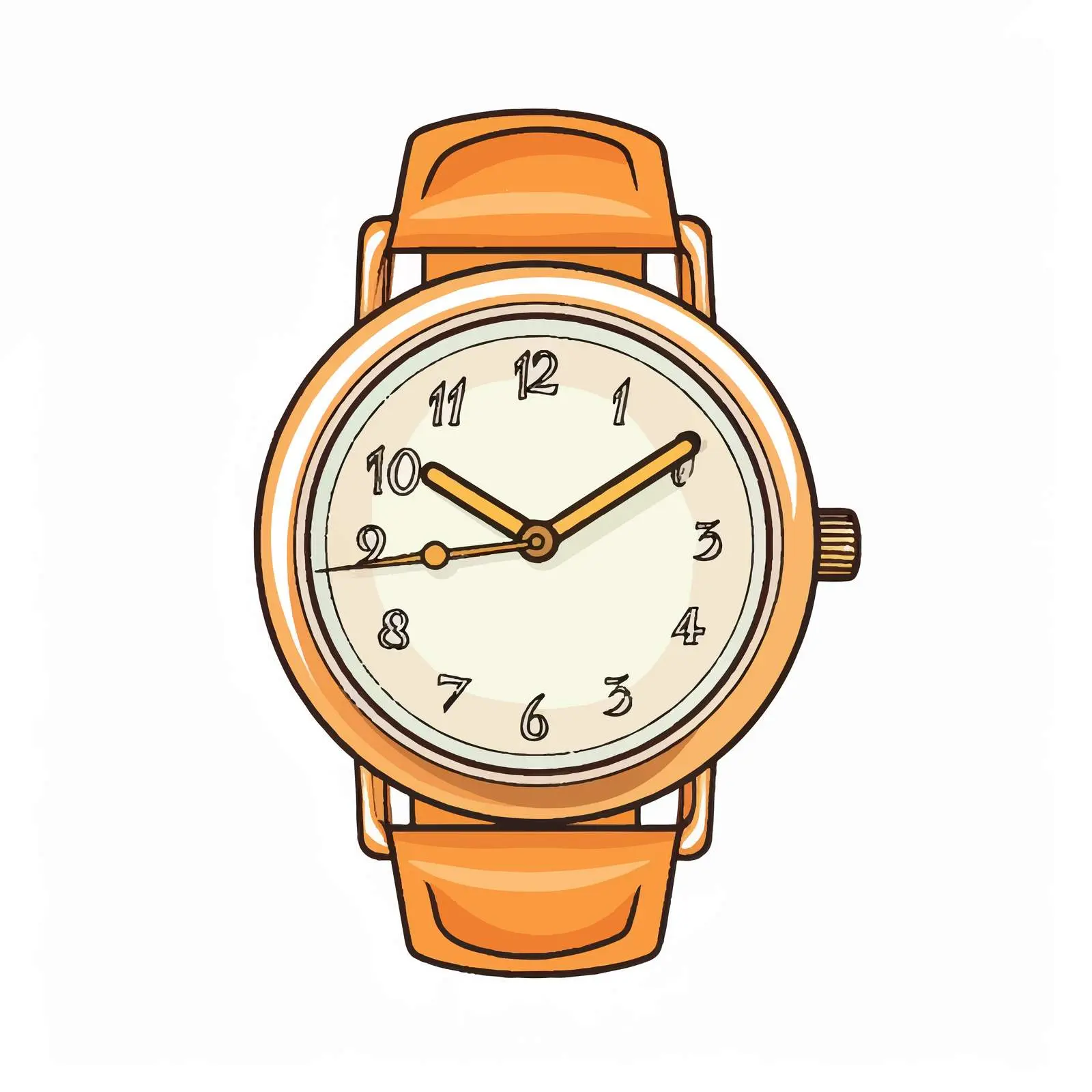 Wristwatch Vector Illustration Isolated on White Background – free watch face image from Dotvec