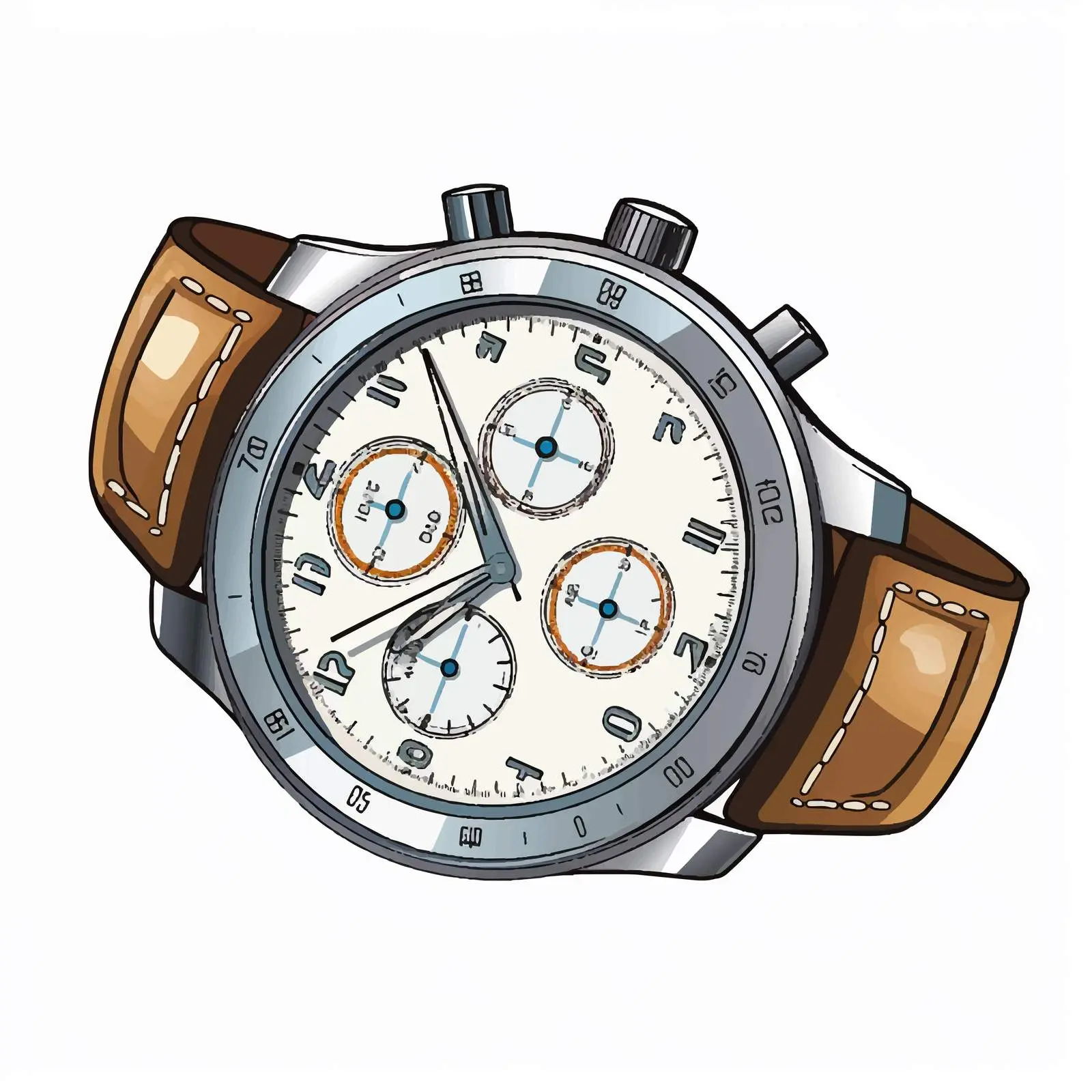 Cartoon Wristwatch Vector Illustration — free download from Dotvec