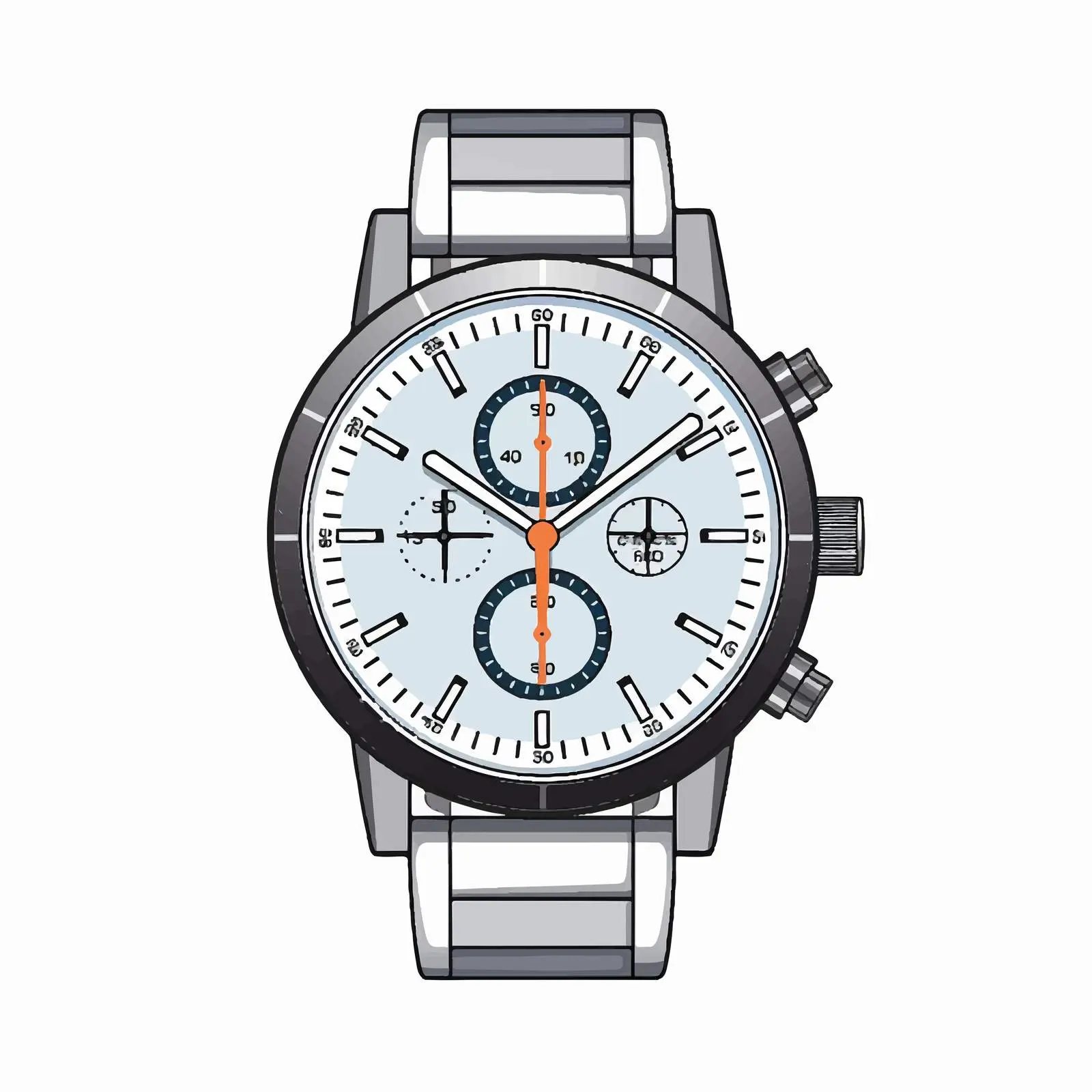 Wristwatch Vector Illustration on White Background – free wristwatch image from Dotvec