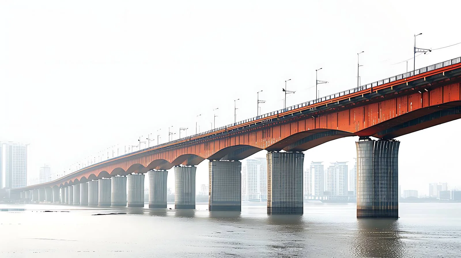 Wuhan Yangsigang Bridge Isolated White Background — free download from Dotvec