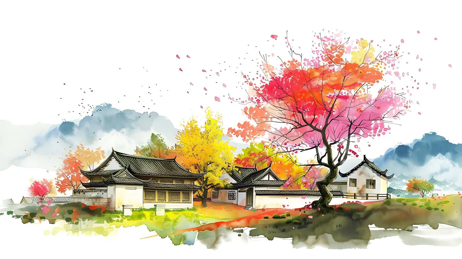 Vibrant Spring Colors on White Background — free download from Dotvec