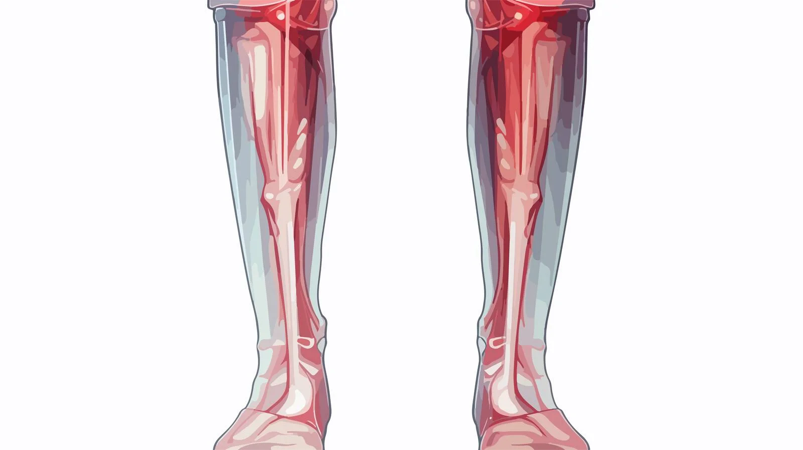 Cartoon X-ray Leg Quality Design — free download from Dotvec