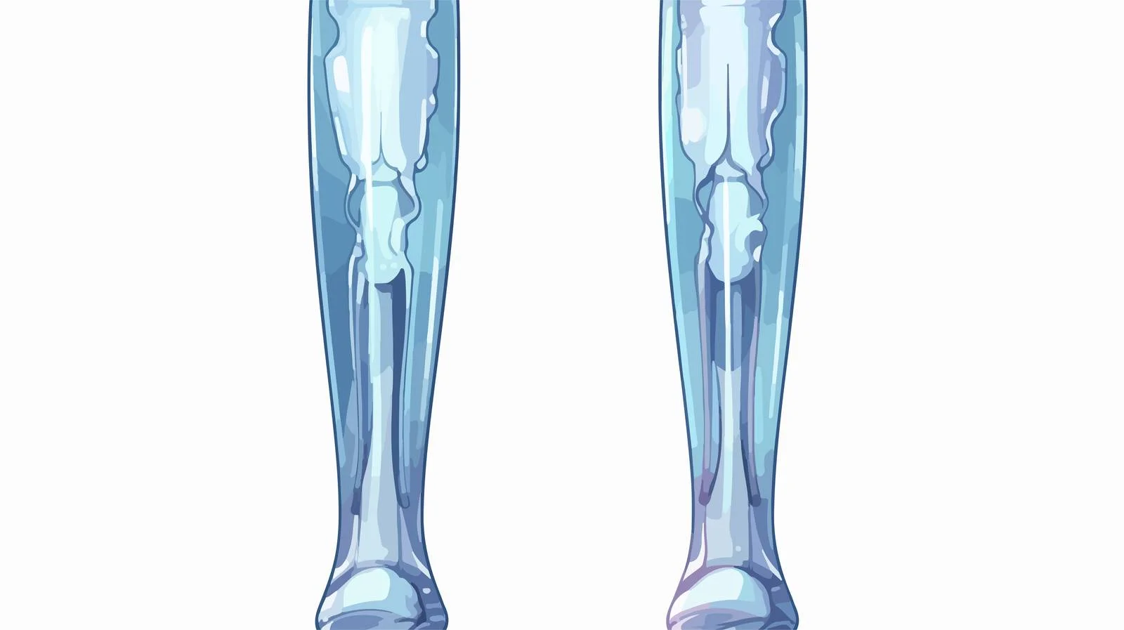 Cartoon X-Ray Leg Illustration — free download from Dotvec