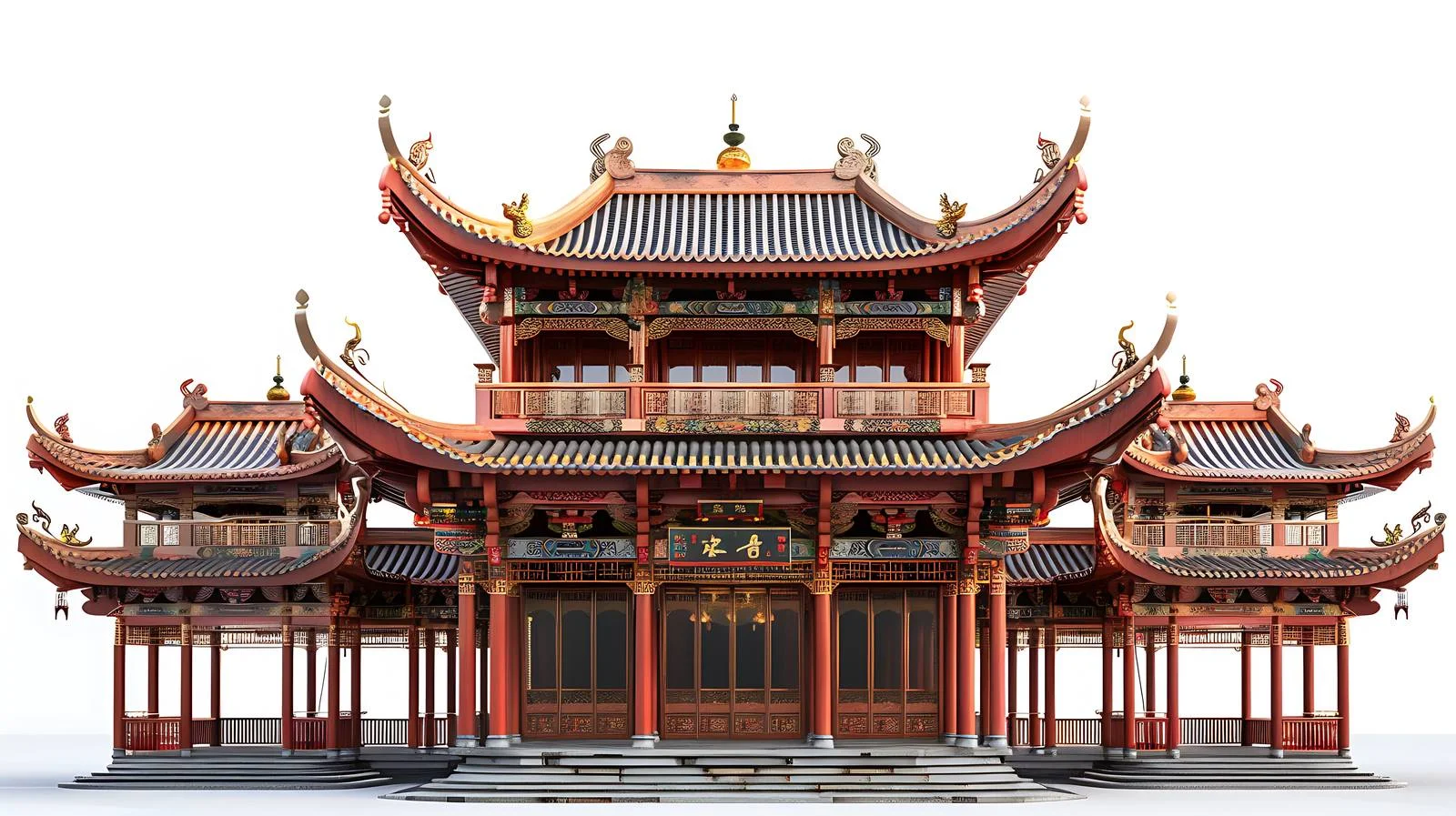 Xihuang Temple Shakya Mani Hall Architecture — free download from Dotvec
