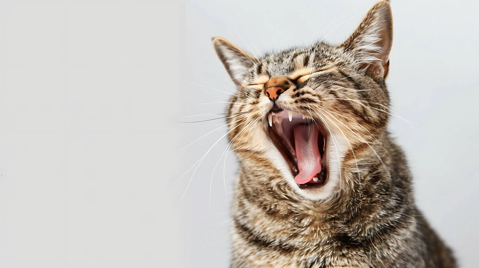 Amusing Cat Yawning Close-up Image — free download from Dotvec