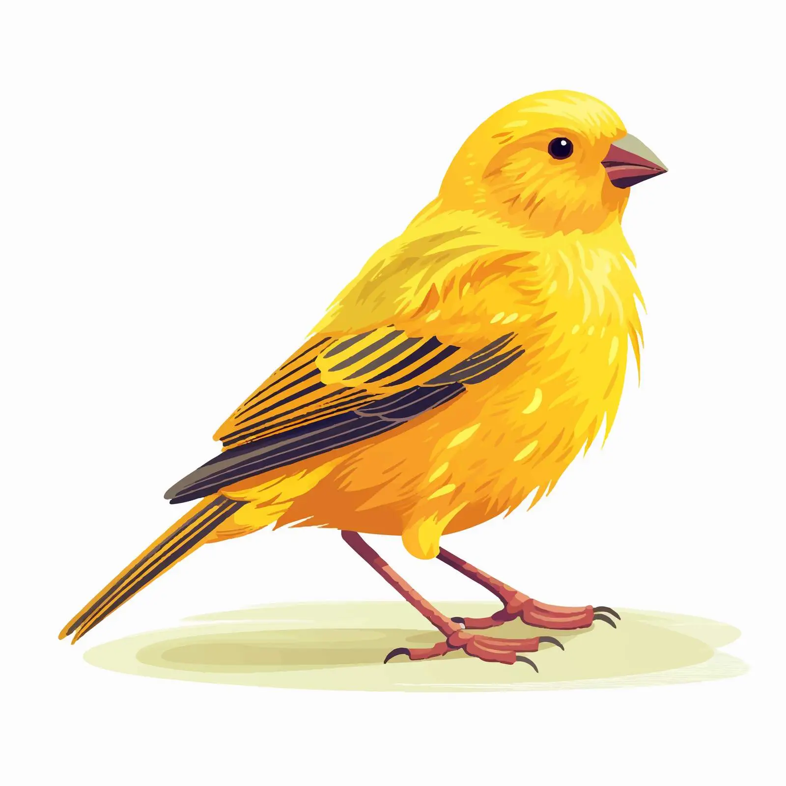 Gorgeous Yellow Canary on White Background — free download from Dotvec