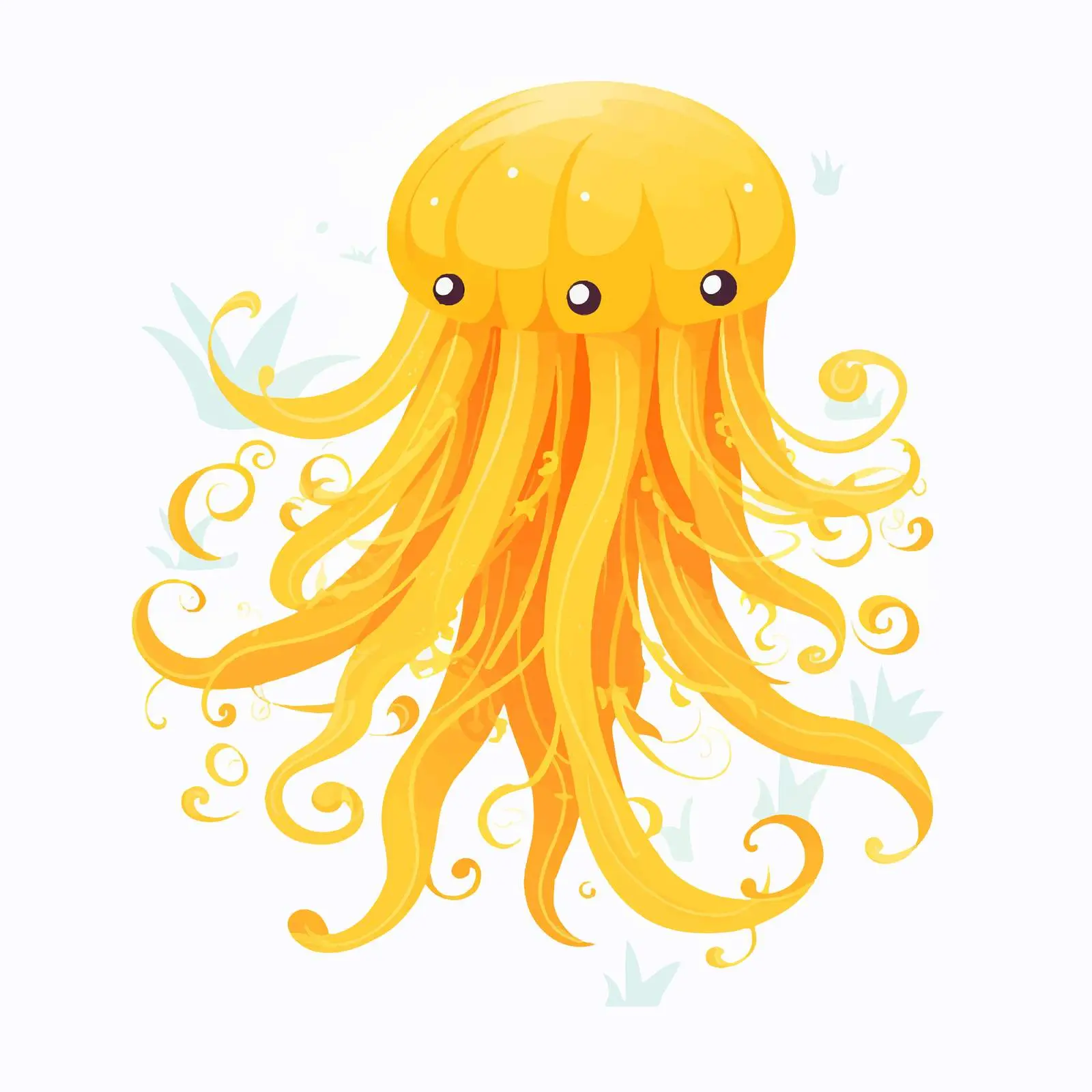 Colorful Cartoon Ocean Dweller Vector Illustration — free download from Dotvec