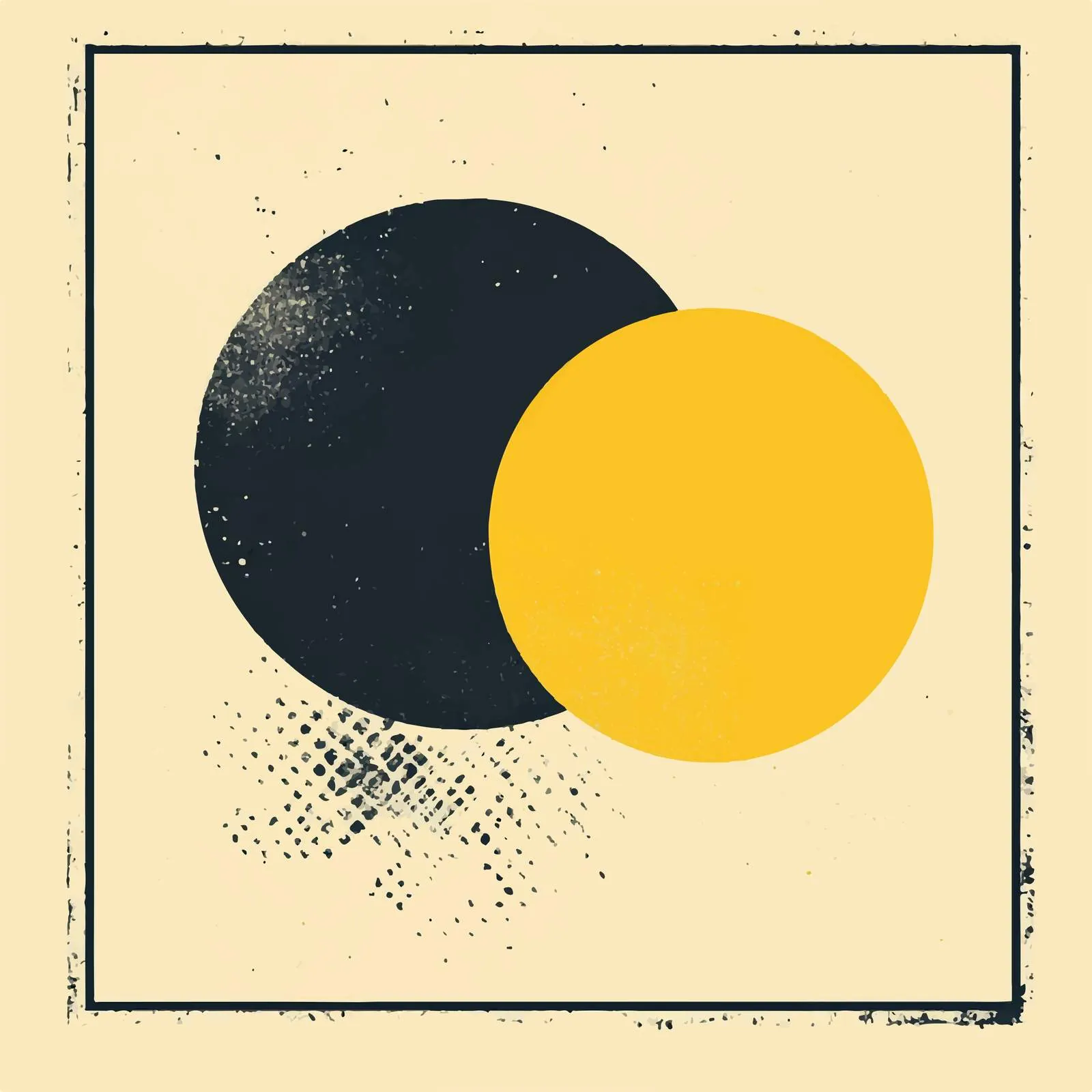 Yellow Circular Geometric Shape Decorative Element — free download from Dotvec