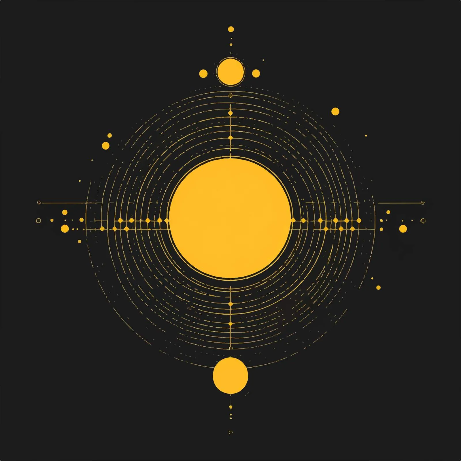 Yellow Circle Geometric Decorative Vector Graphic — free download from Dotvec