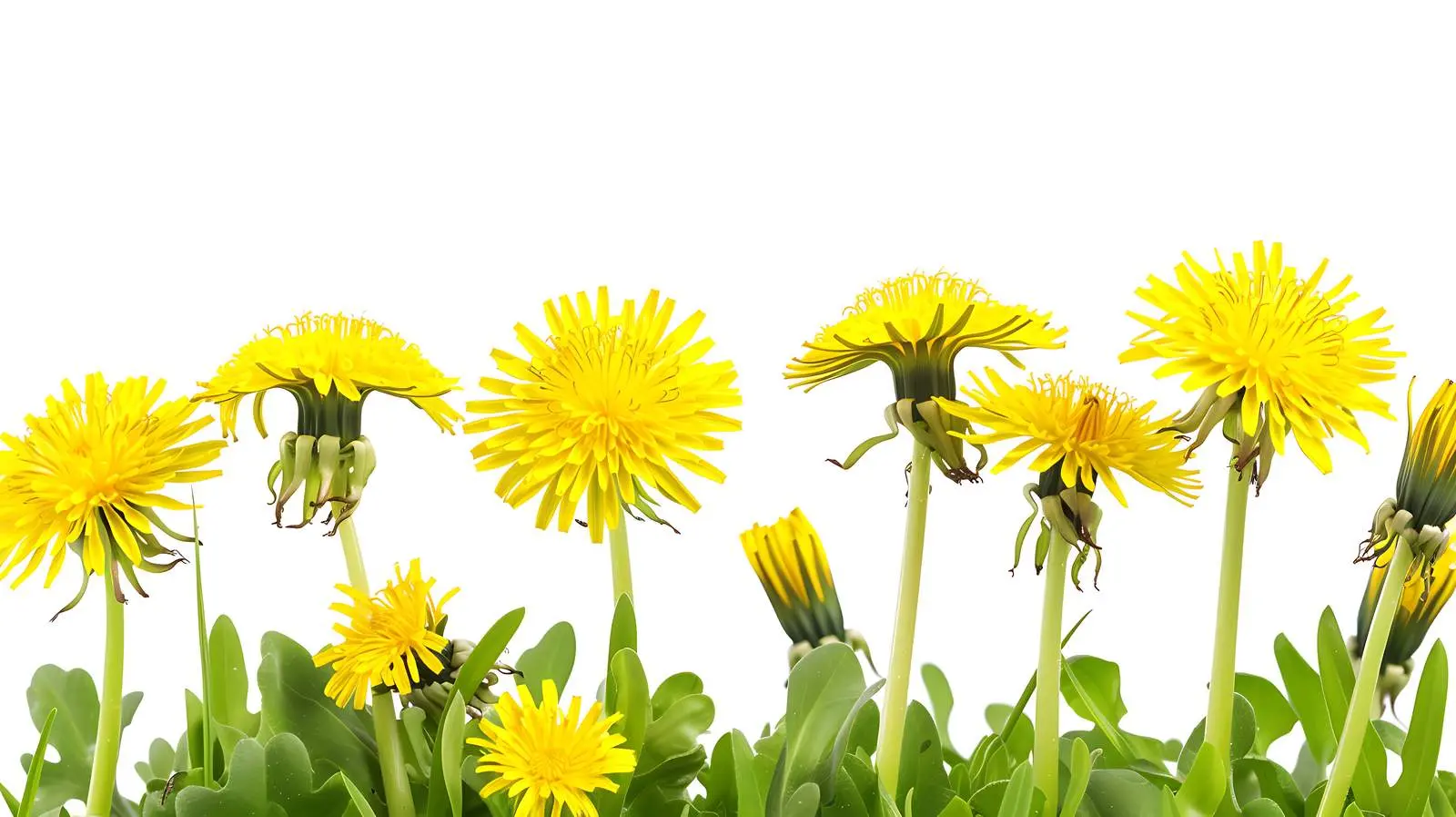 Beautiful Yellow Dandelion Flowers in Spring Field – free habitat image from Dotvec