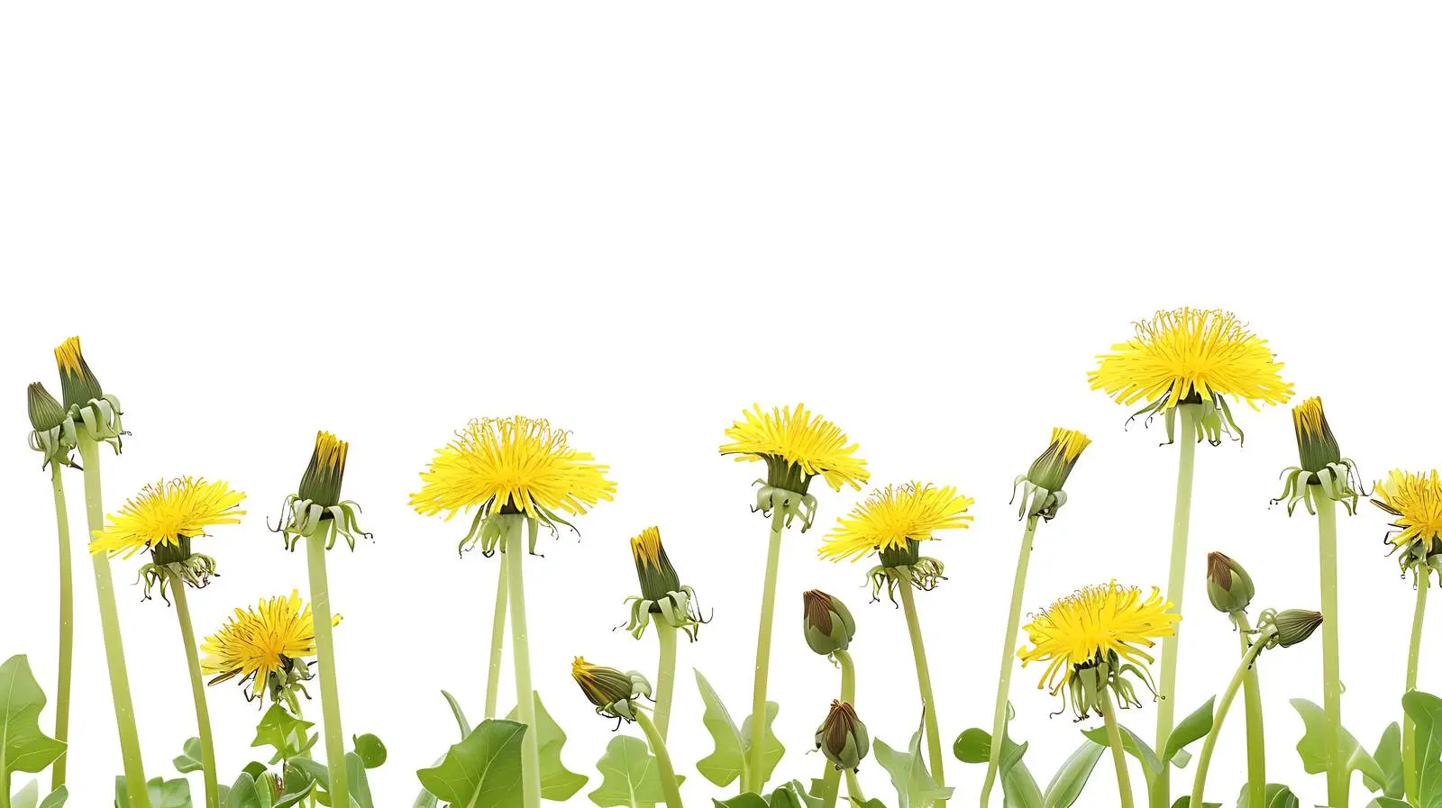 Vibrant Yellow Dandelions in Spring Field — free download from Dotvec