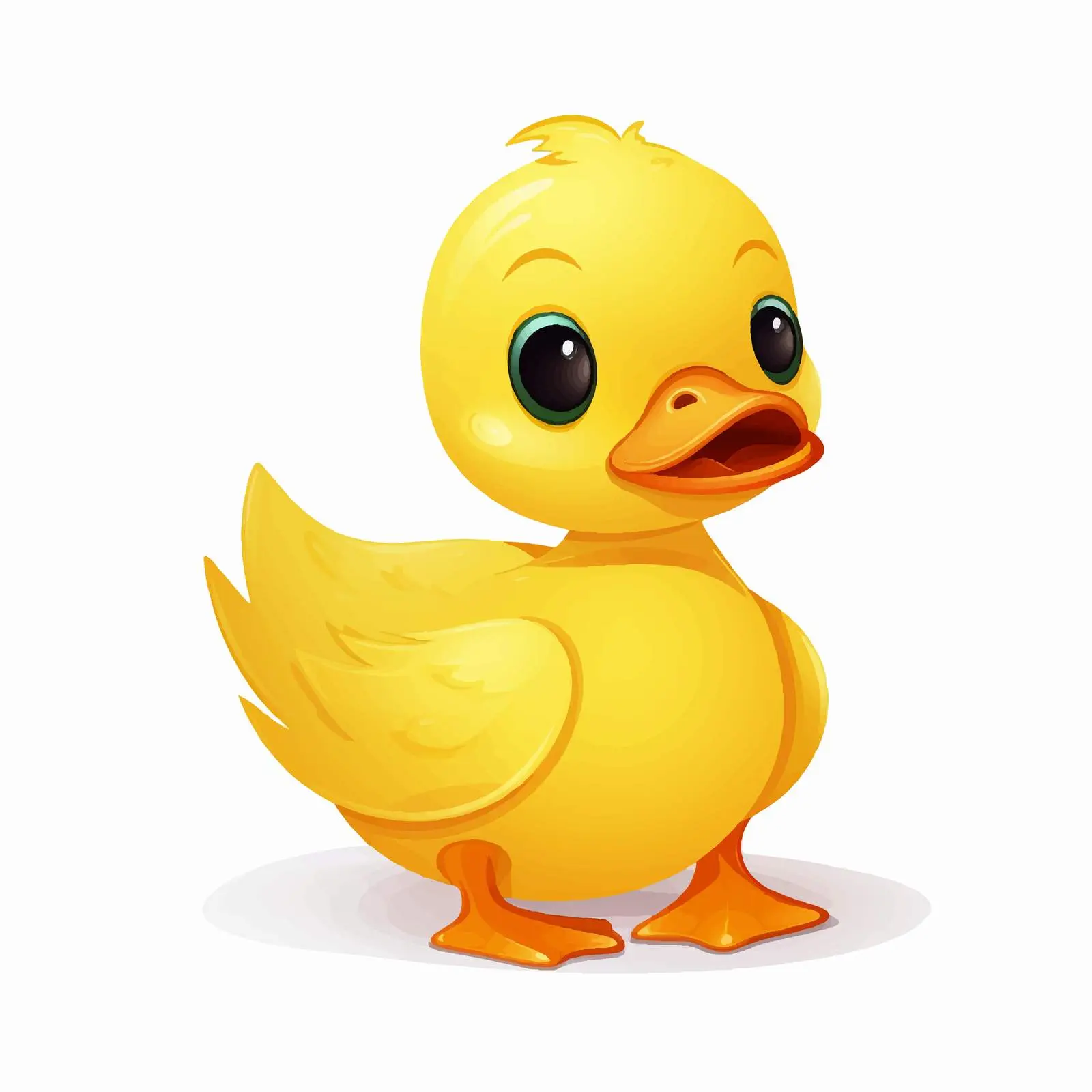 Yellow Duck Vector Illustration on White Background — free download from Dotvec