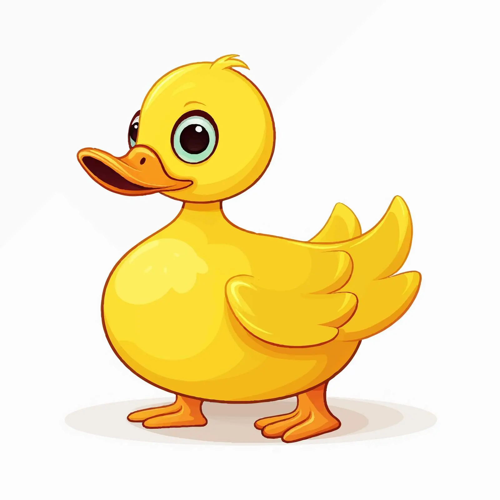 Cute Yellow Duck Vector Illustration – free baby duck image from Dotvec