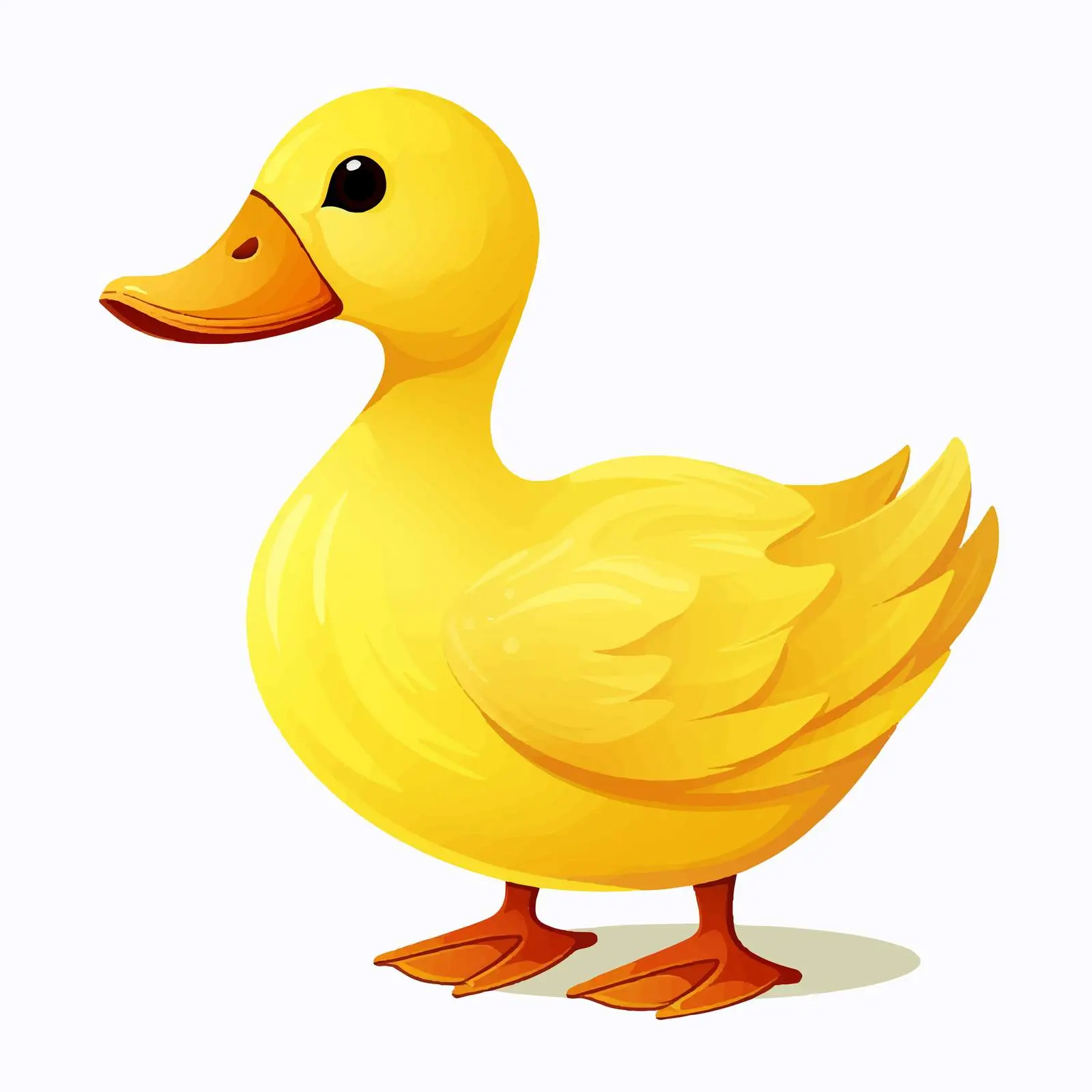 Yellow Duck Vector Illustration on White Background — free download from Dotvec