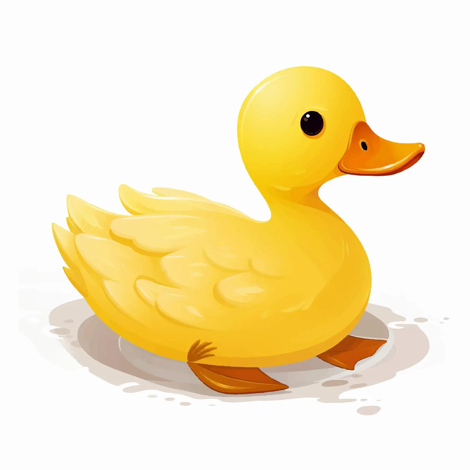 Yellow Duck Vector Illustration on White Background — free download from Dotvec