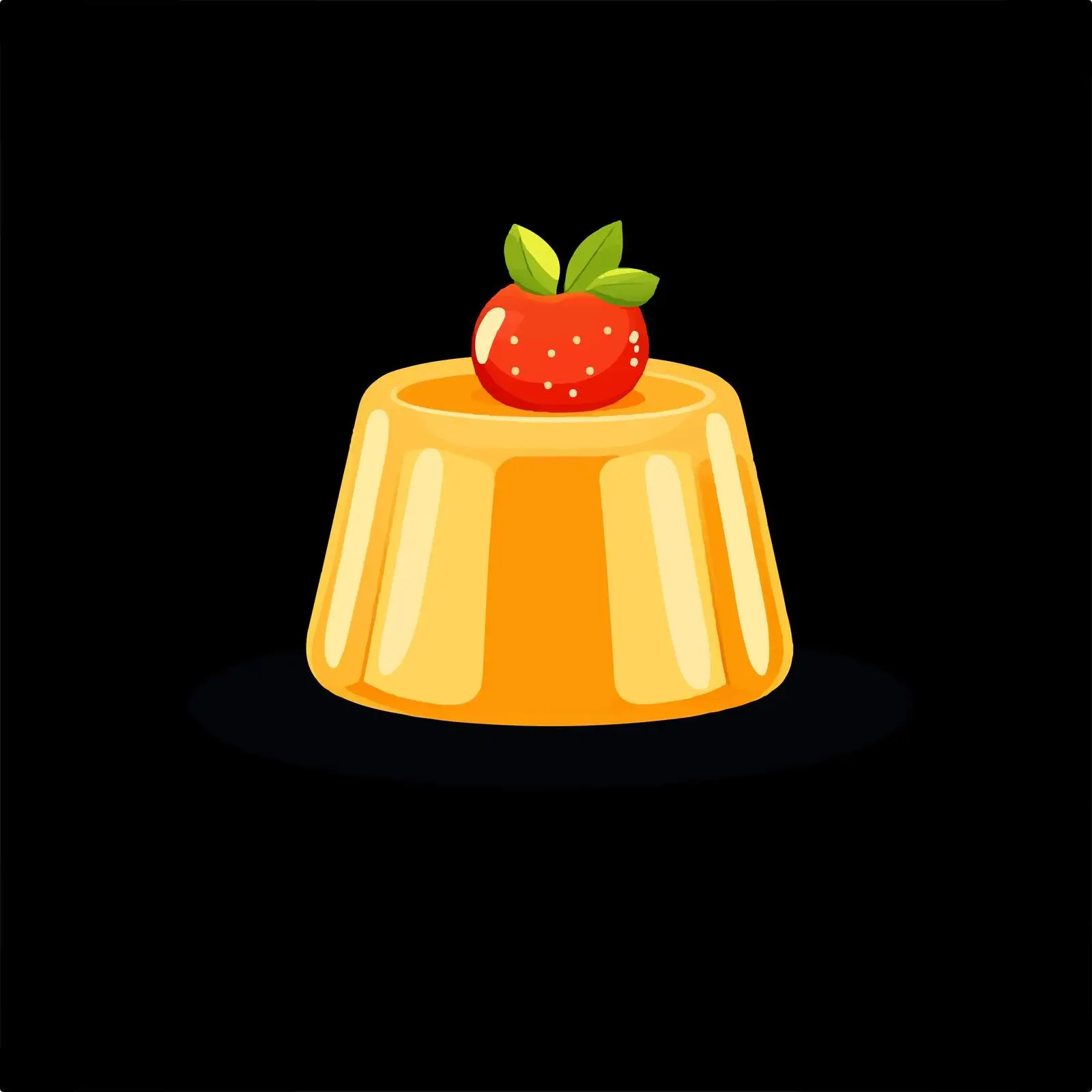 Yellow Fruit Jelly Pudding Vector Illustration — free download from Dotvec