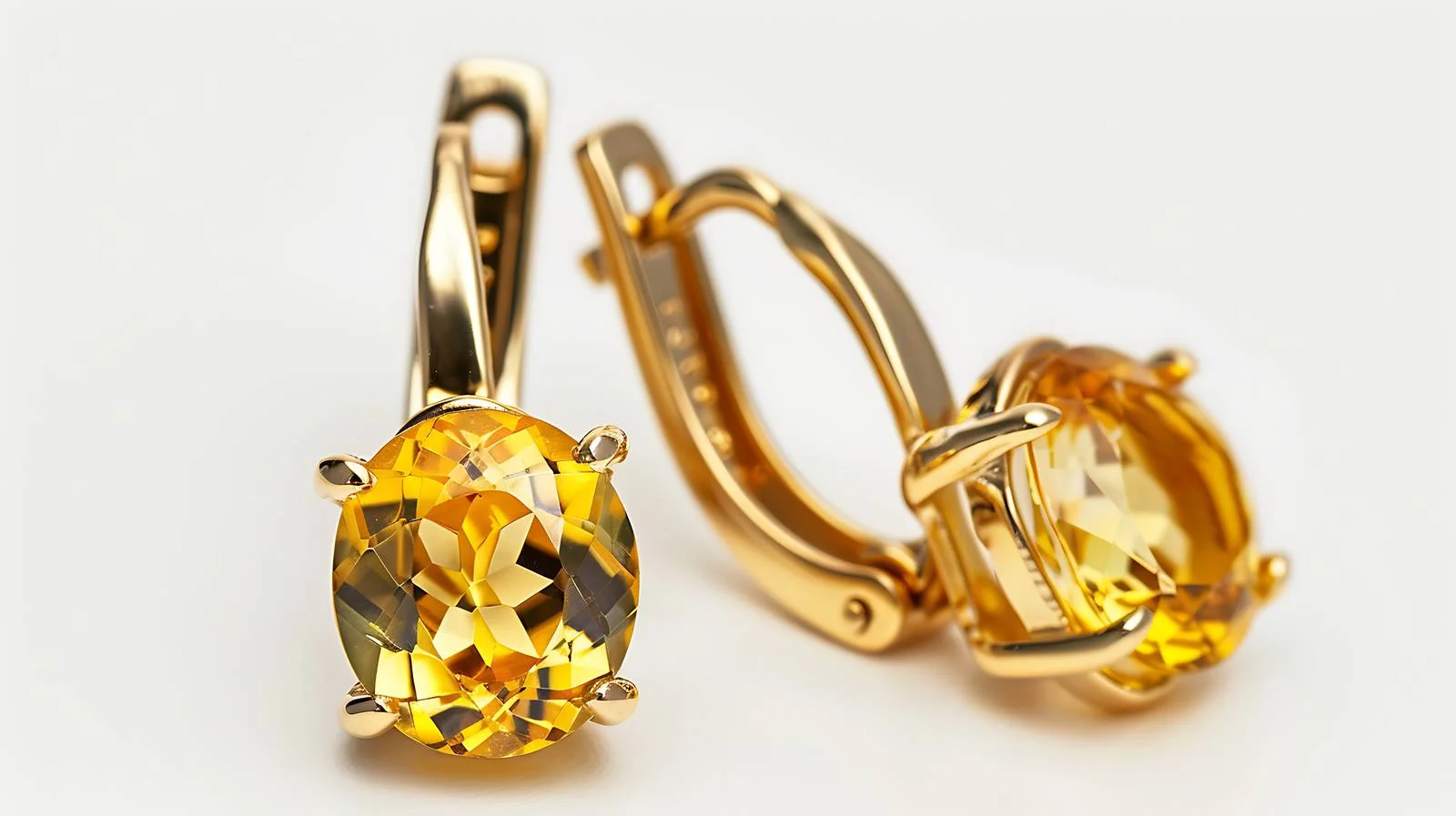 Elegant Yellow Gemstone Earrings — free download from Dotvec