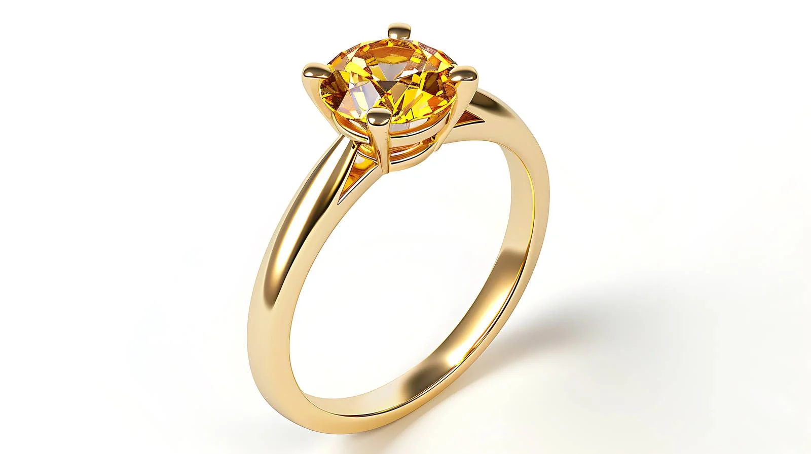 Yellow Gold Gemstone Ring on White — free download from Dotvec