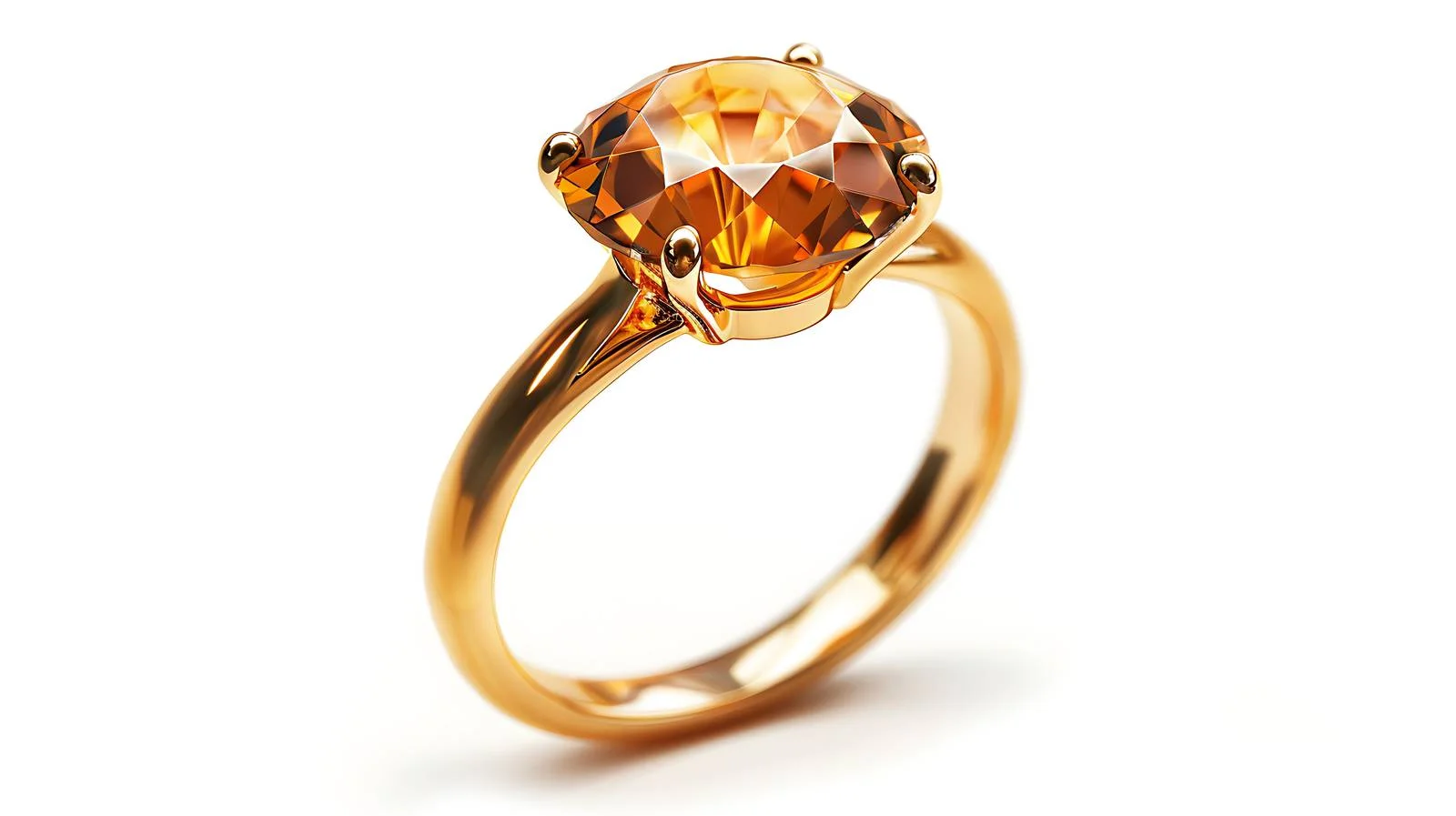 Yellow Gold Gemstone Ring on White — free download from Dotvec