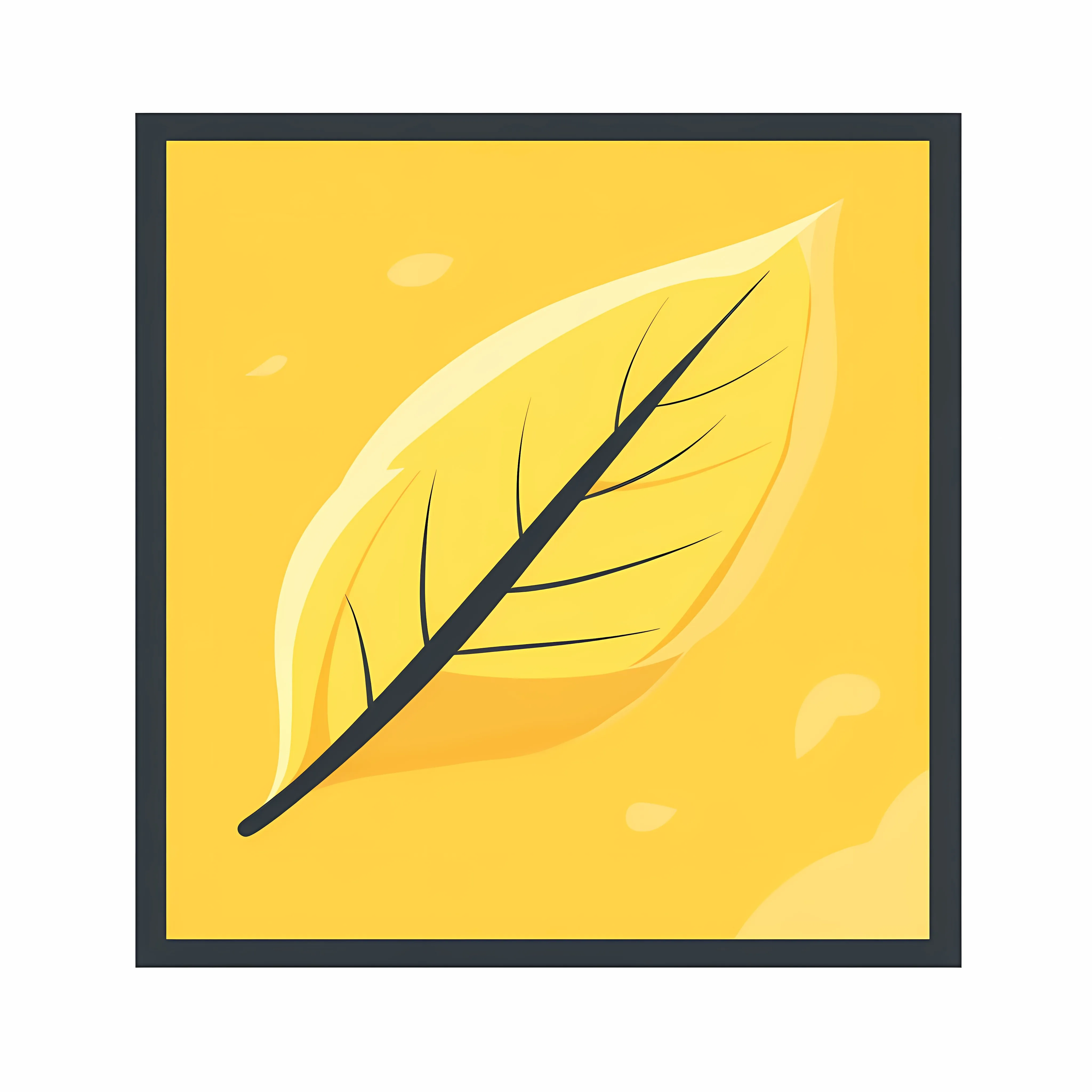 Yellow Leaf Nature Element Vector Illustration — free download from Dotvec