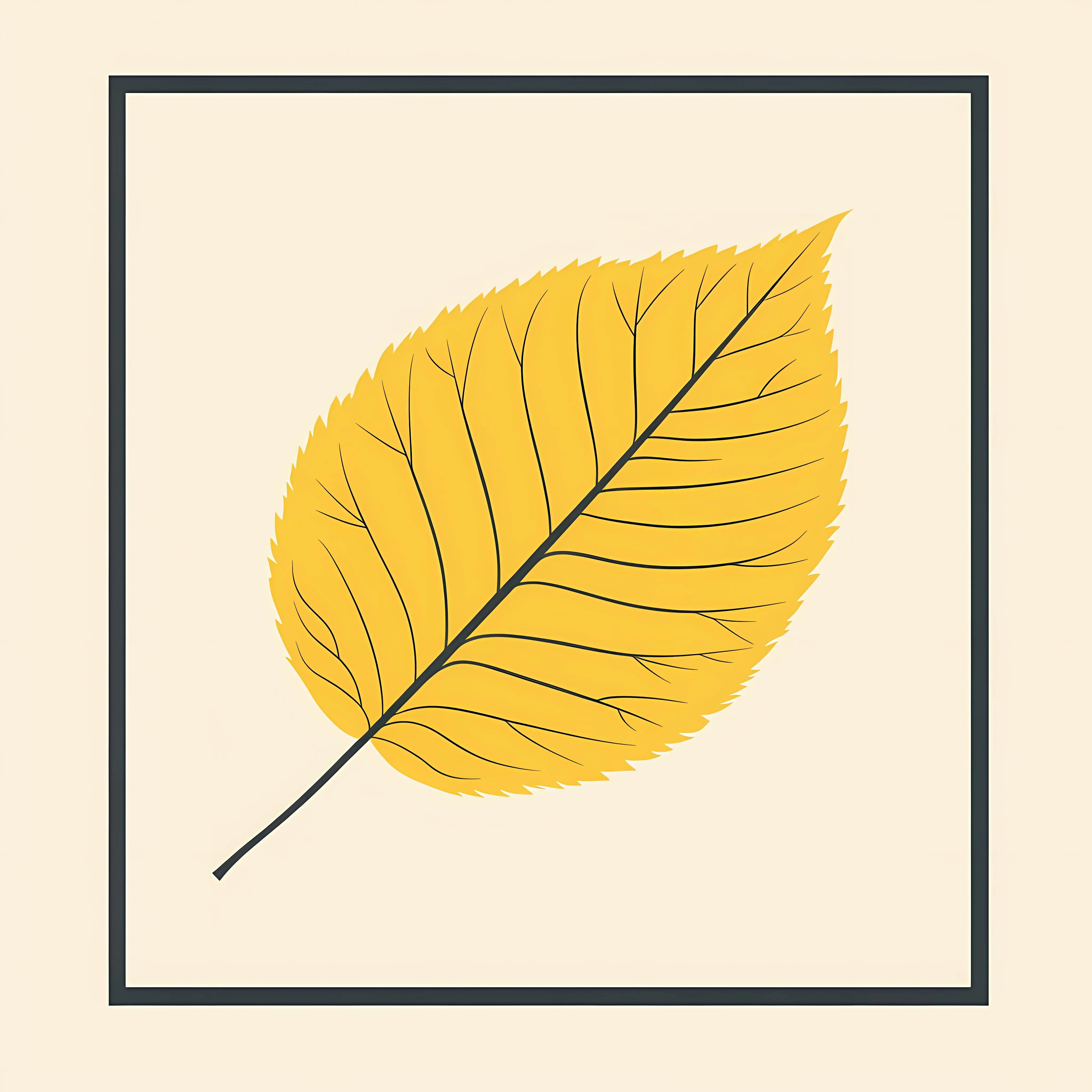 Yellow Leaf Nature Element Flat Vector Illustration — free download from Dotvec