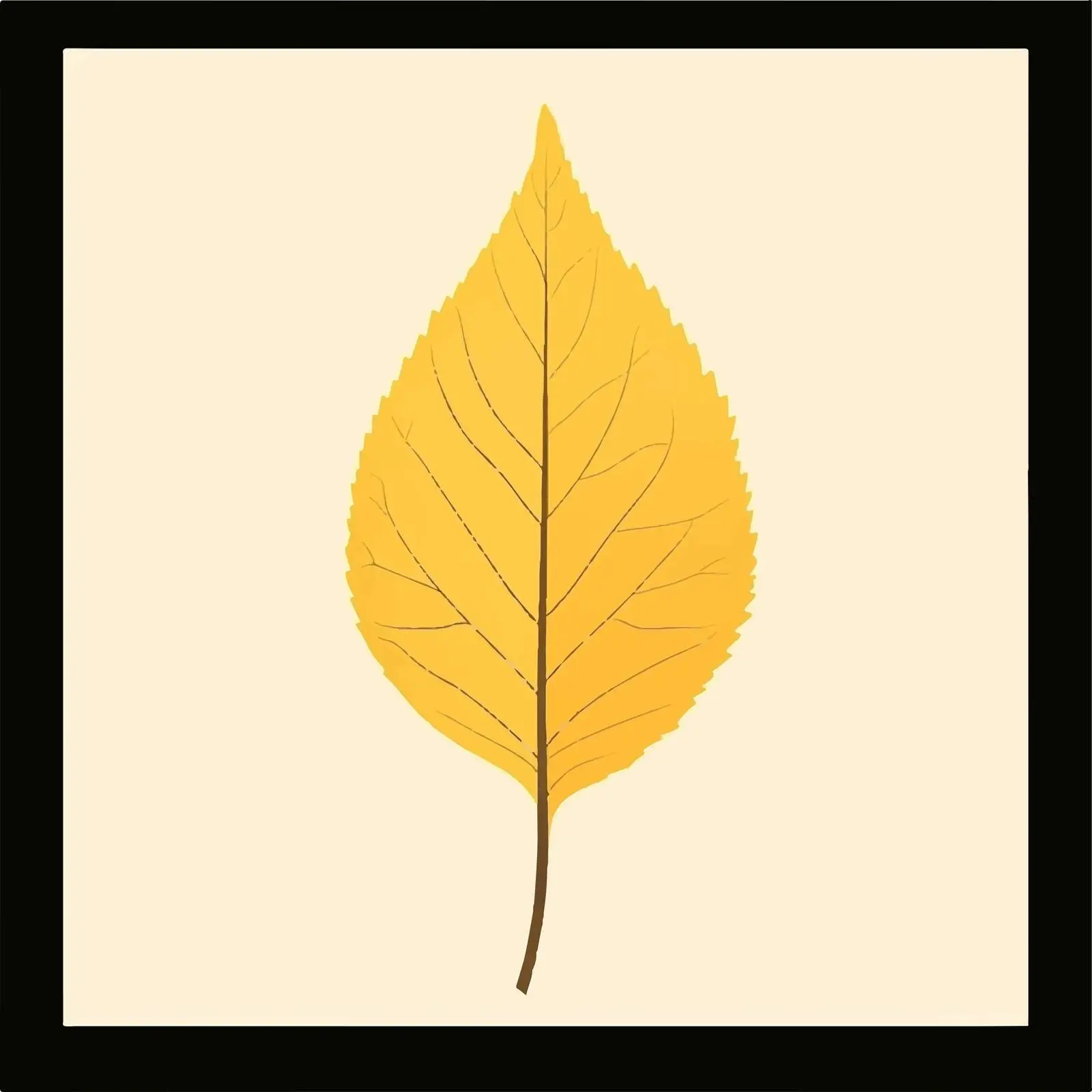 Yellow Leaf Nature Flat Vector Illustration — free download from Dotvec