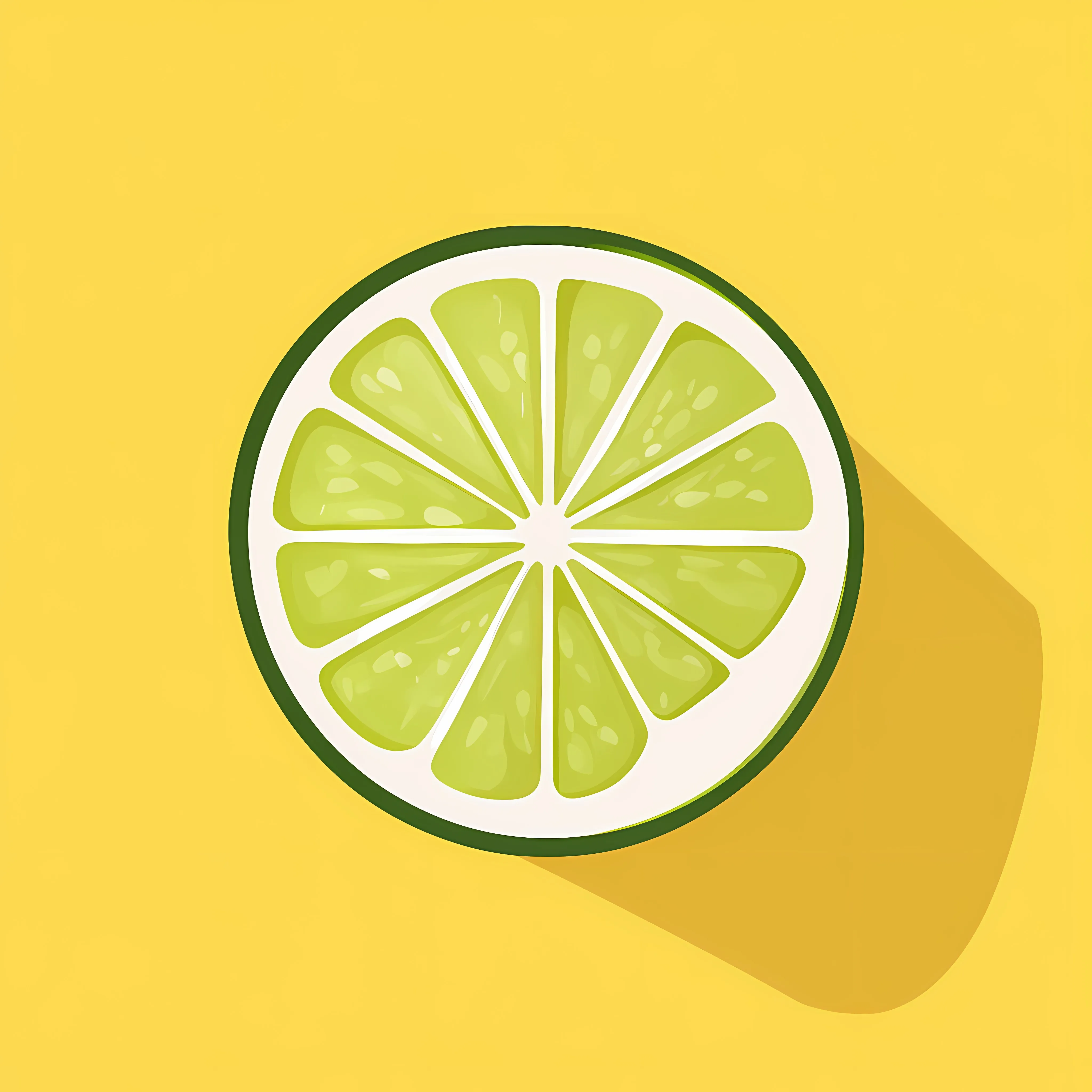Flat Vector Illustration of Yellow Lime – free drawn style image from Dotvec