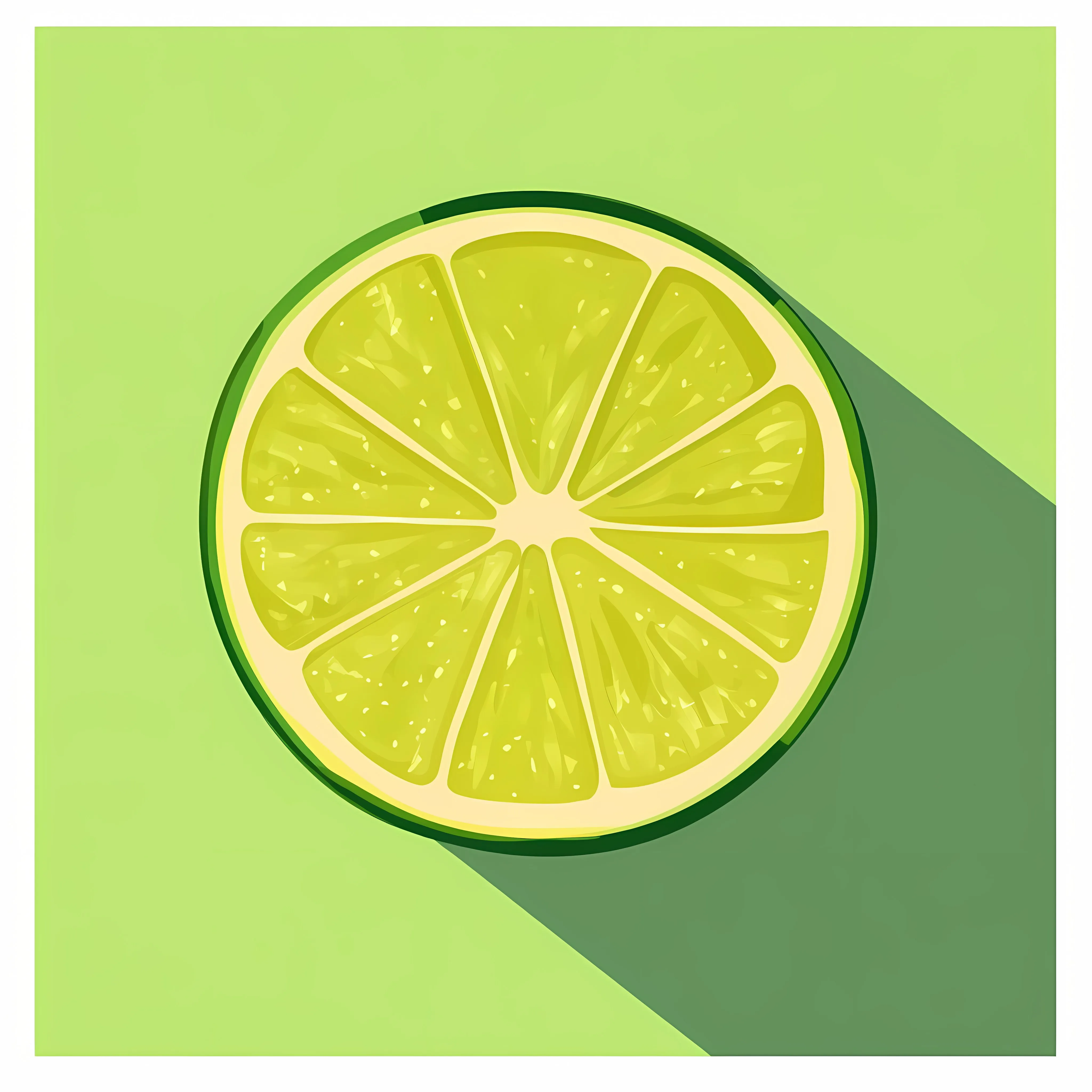 Yellow Lime Flat Vector Illustration in Frame — free download from Dotvec