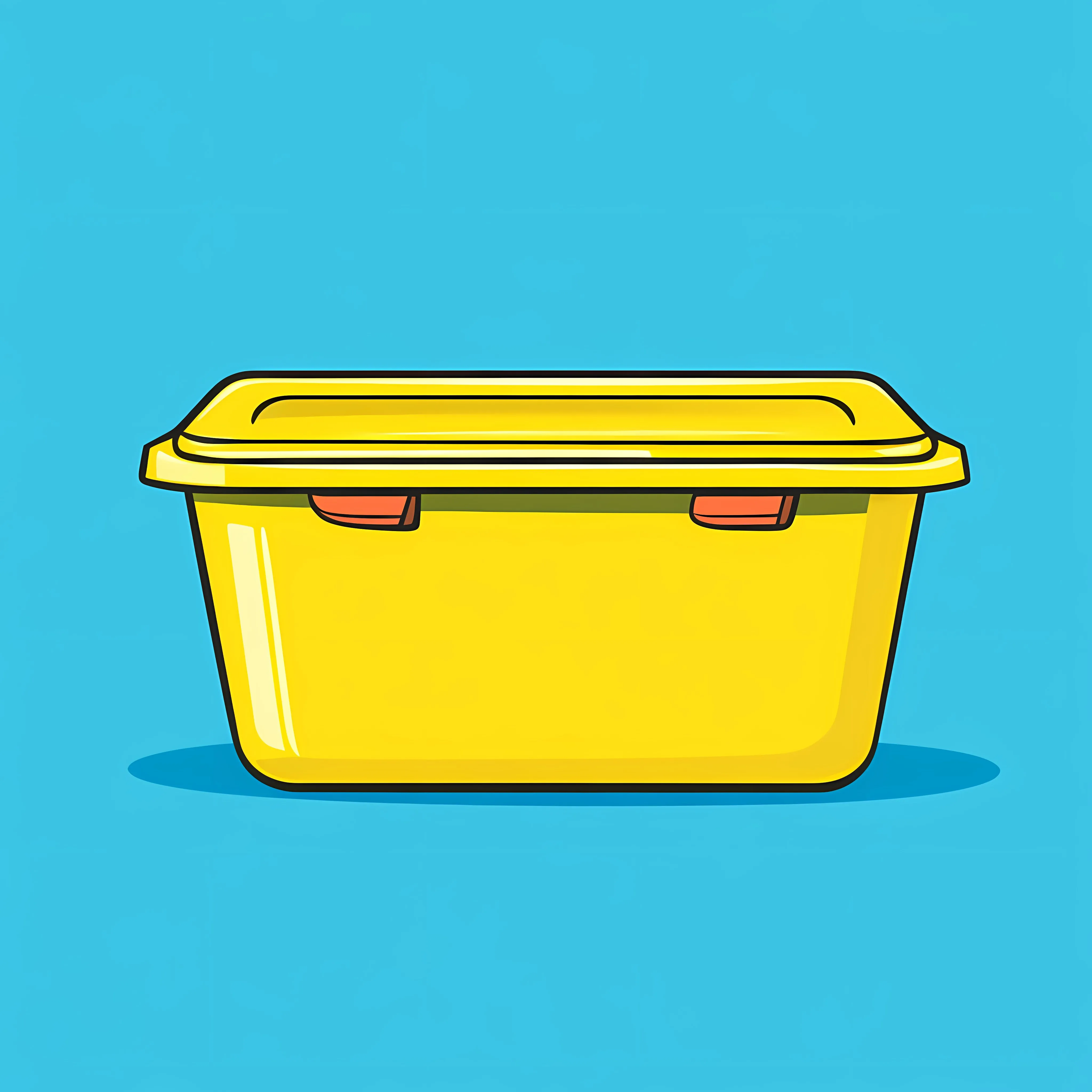 Flat Vector Design of Yellow Plastic Box — free download from Dotvec