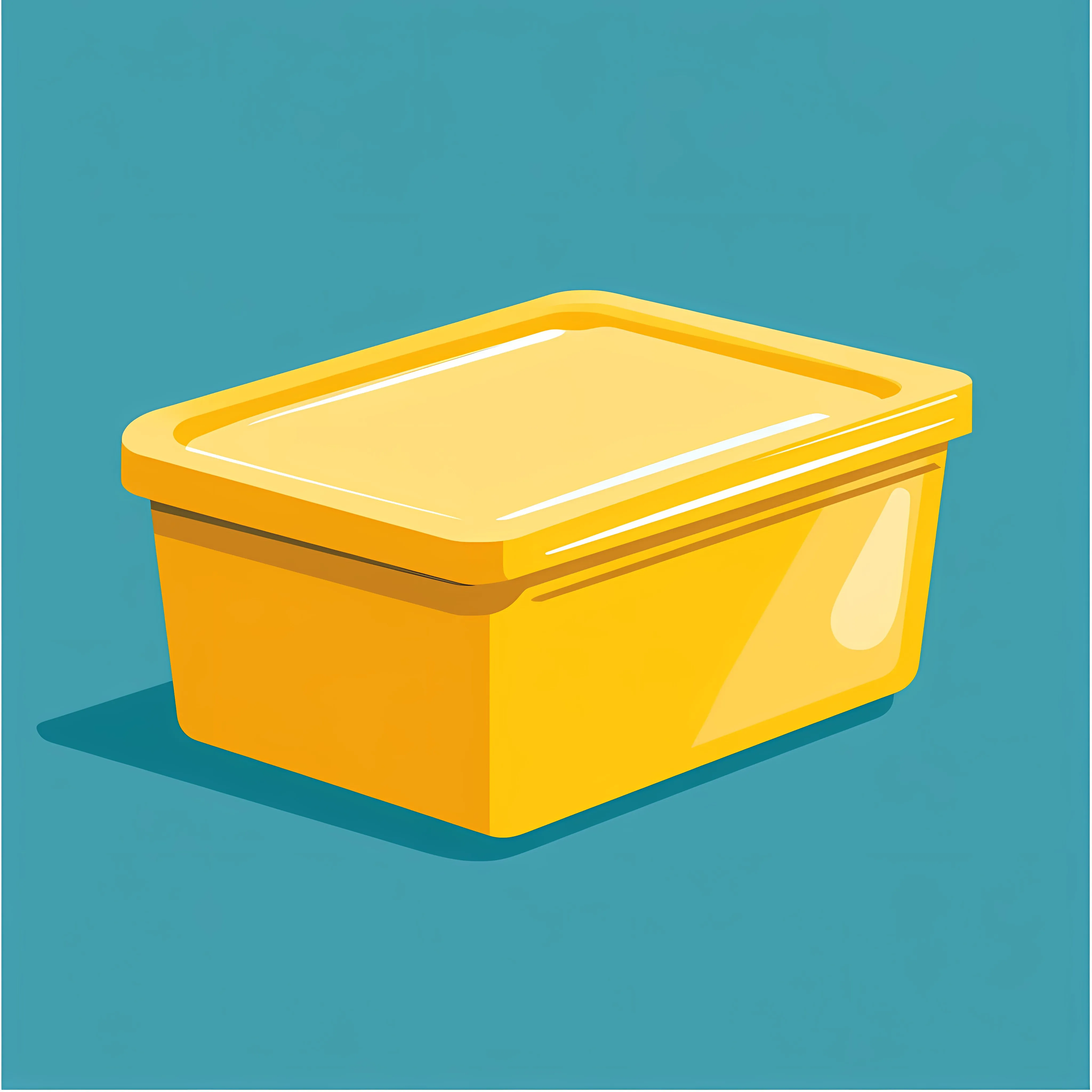 Yellow Plastic Box Vector Design Illustration — free download from Dotvec