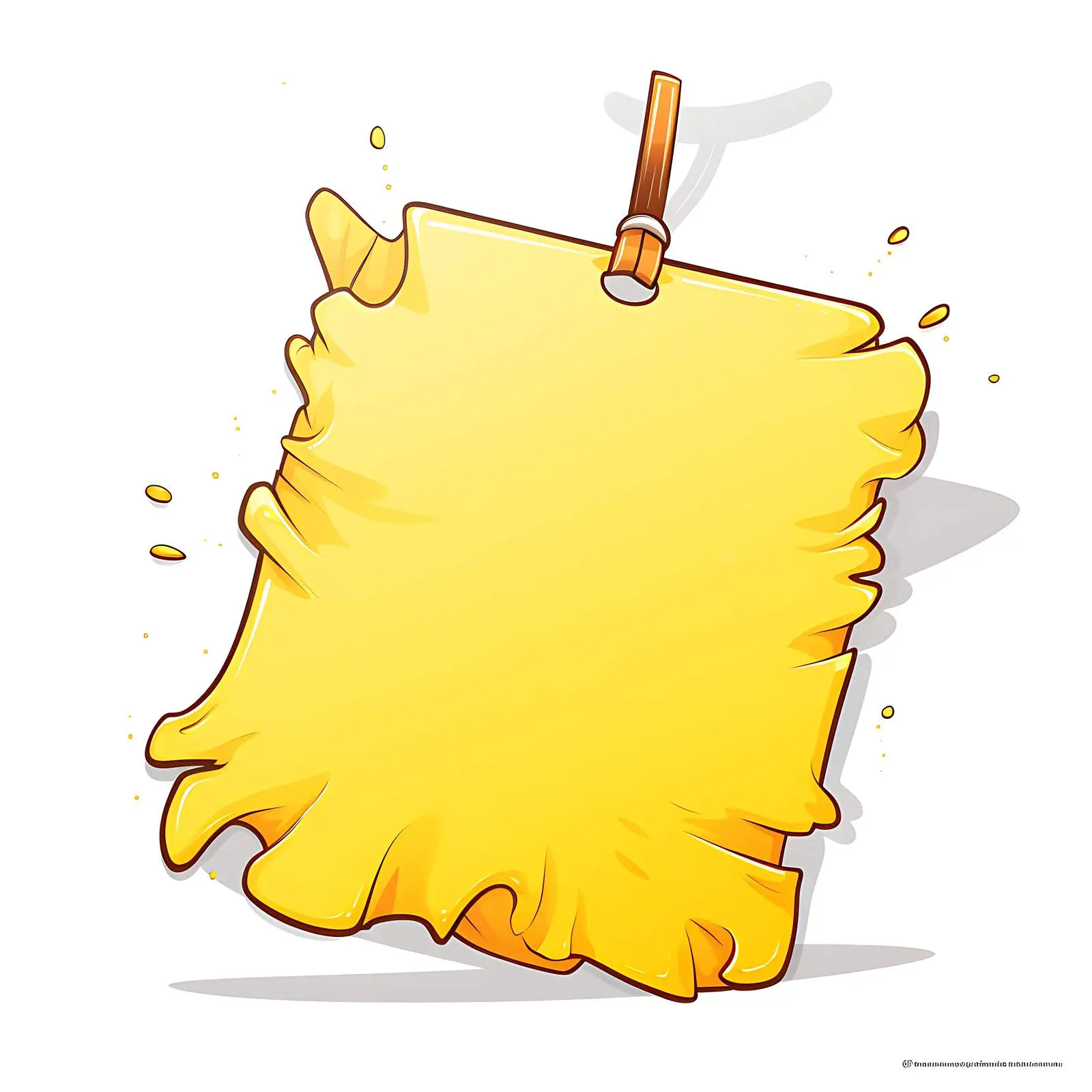Yellow Ripped Paper Tag Clip Art Illustration — free download from Dotvec