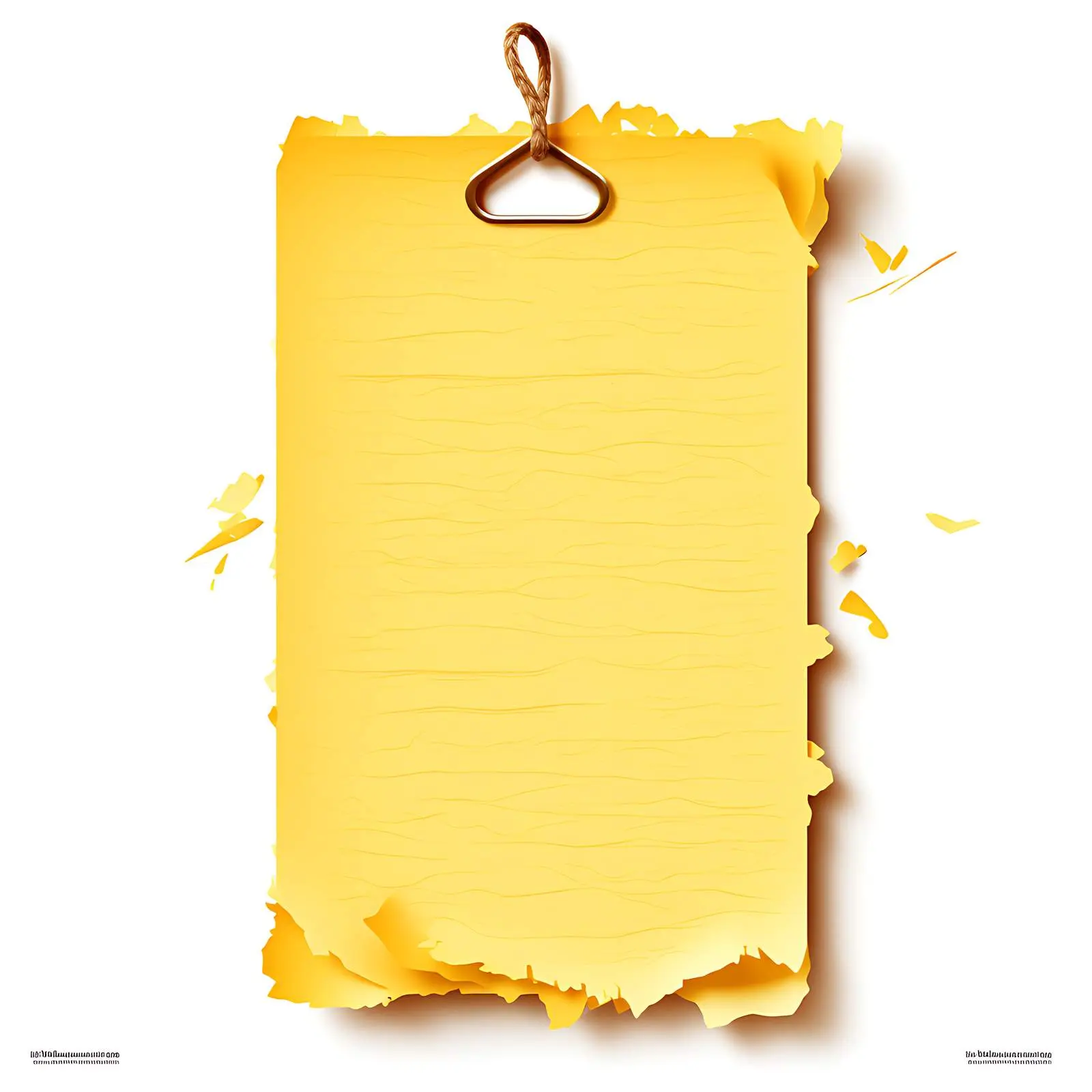 Yellow Ripped Paper Tag Clip Art Isolated – free artistic elements image from Dotvec