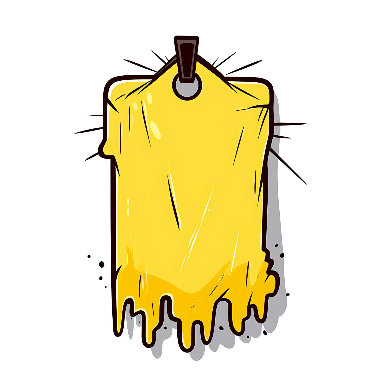 Yellow Ripped Paper Tag Clip Art Image – free notice image from Dotvec