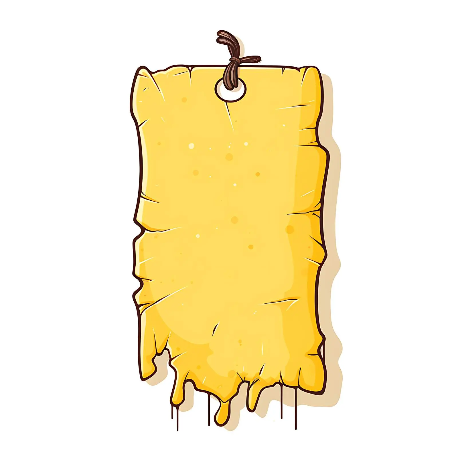 Yellow Ripped Paper Tag Clip Art Image — free download from Dotvec