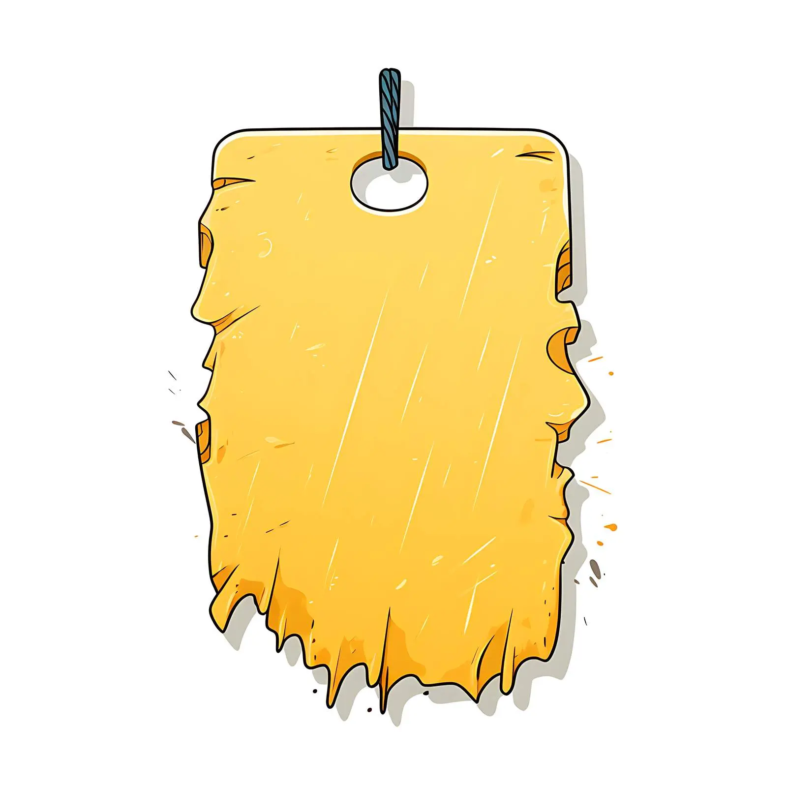 Yellow Ripped Paper Tag for Universal Use — free download from Dotvec
