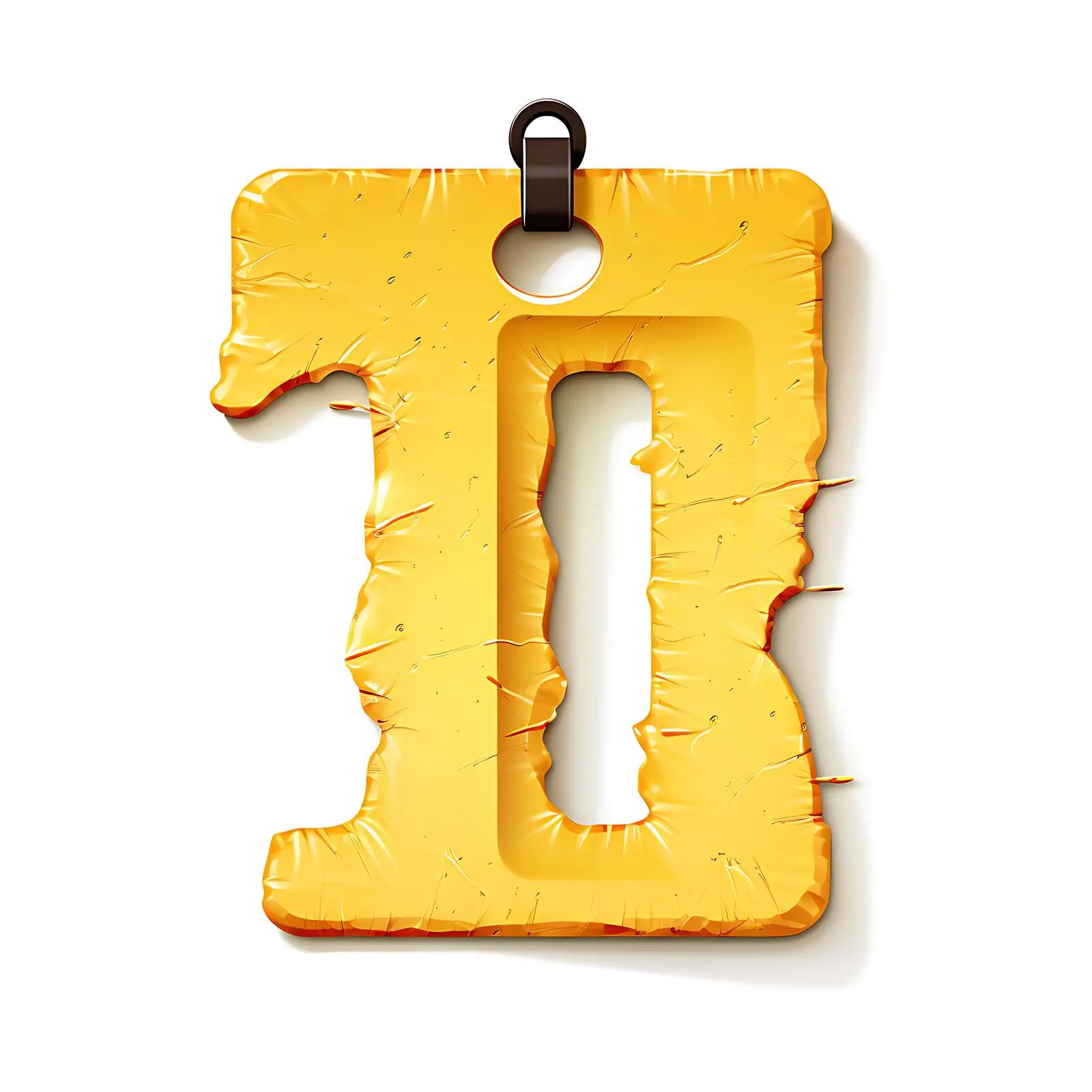 Yellow Ripped Paper Tag with Letter T Clip Art — free download from Dotvec