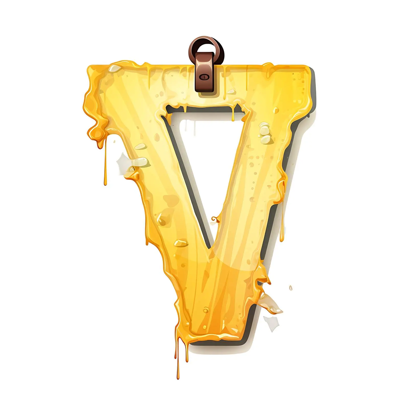 Yellow Ripped Paper Tag with Latin Letter Y – free gift tag image from Dotvec