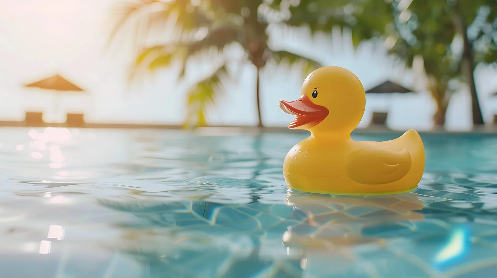 Poolside Yellow Rubber Duck — free download from Dotvec