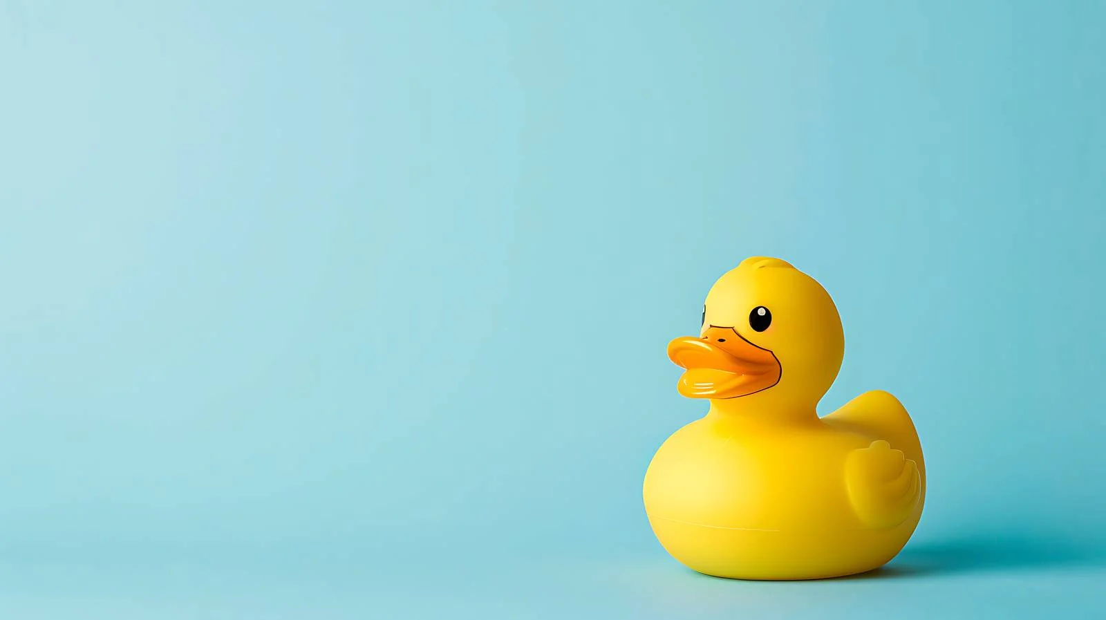 Yellow Duck on Blue Background — free download from Dotvec
