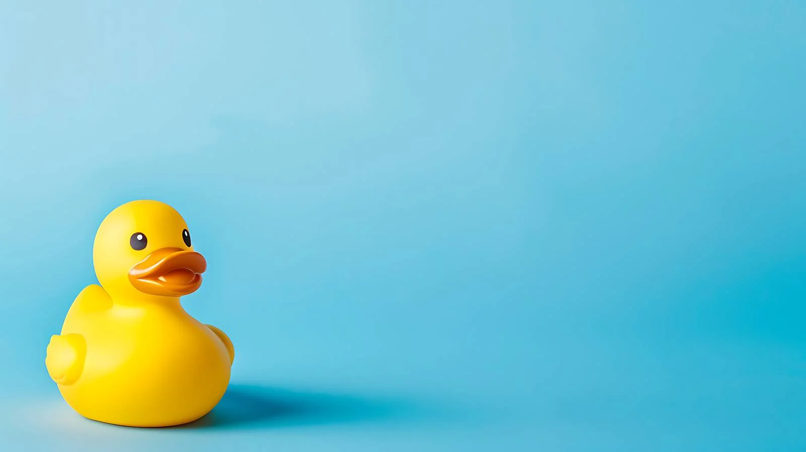 Vibrant Rubber Duck on Blue Background — free download from Dotvec