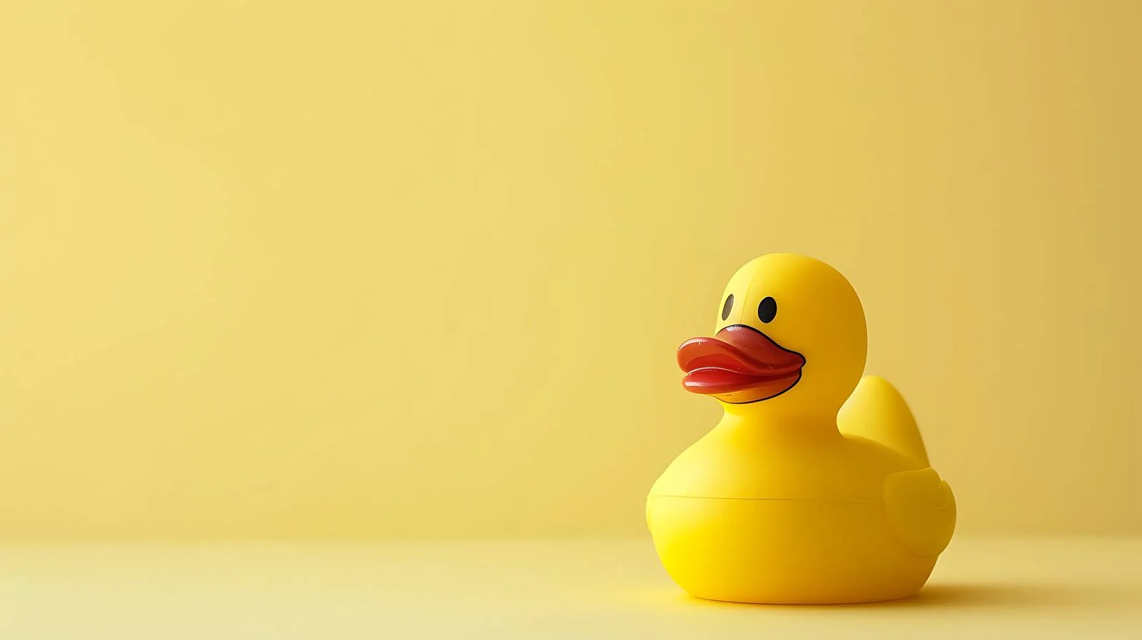 Bright Yellow Rubber Duck on Summer Background — free download from Dotvec