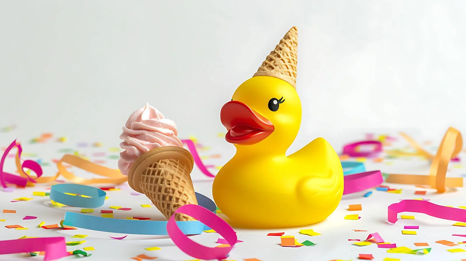 Fun Rubber Duck Ice Cream Party — free download from Dotvec