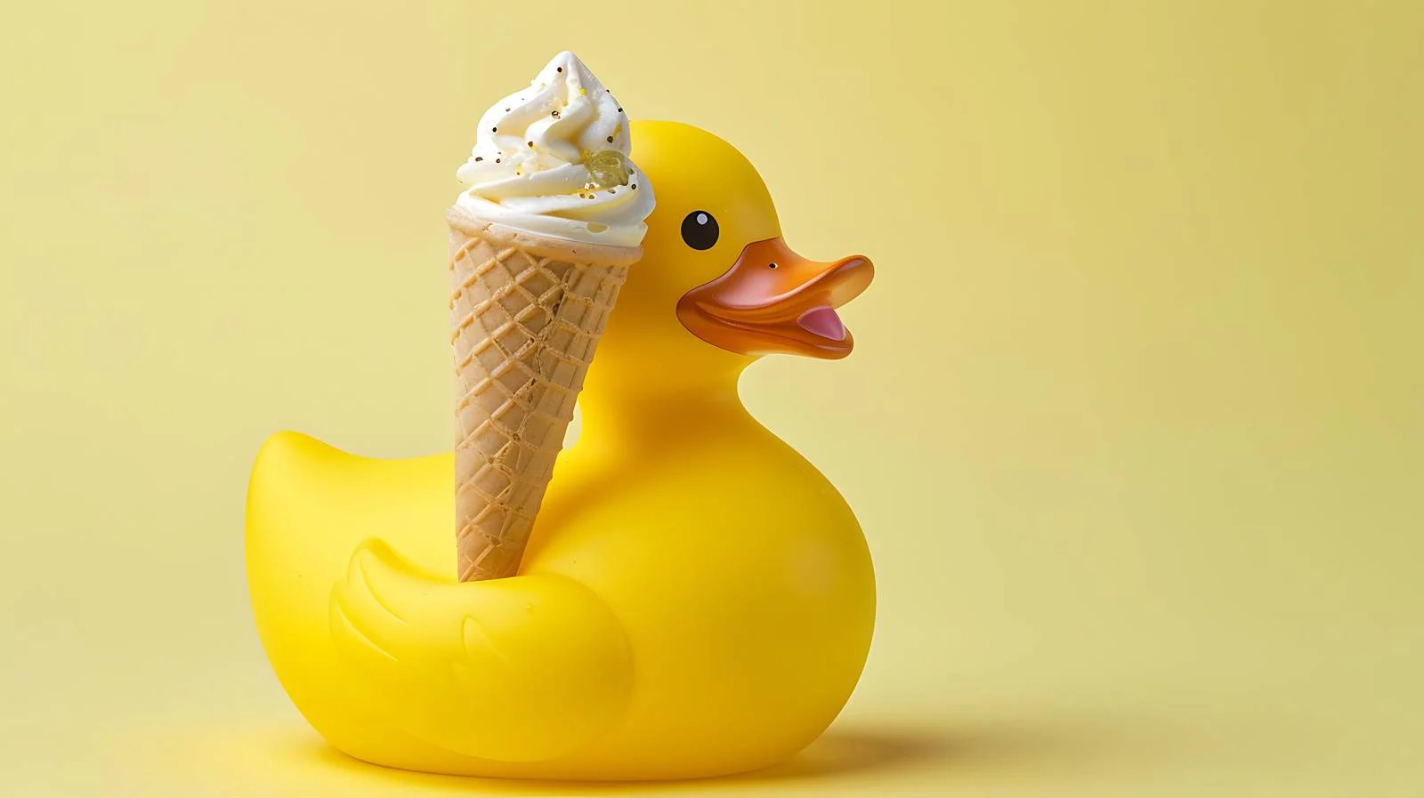Vibrant Duck with Ice Cream Cone — free download from Dotvec