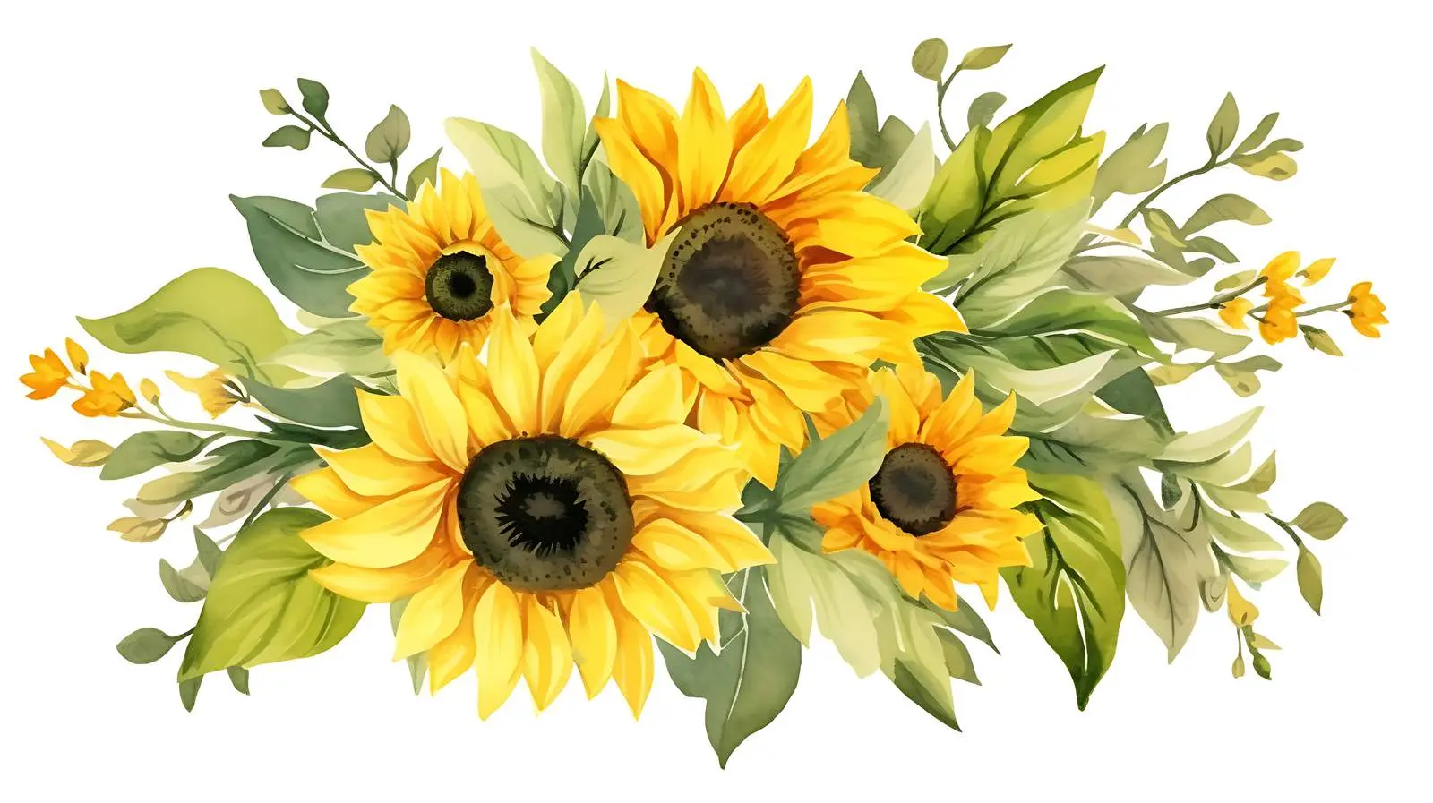 Vibrant Sunflower Bouquet Isolated Image — free download from Dotvec