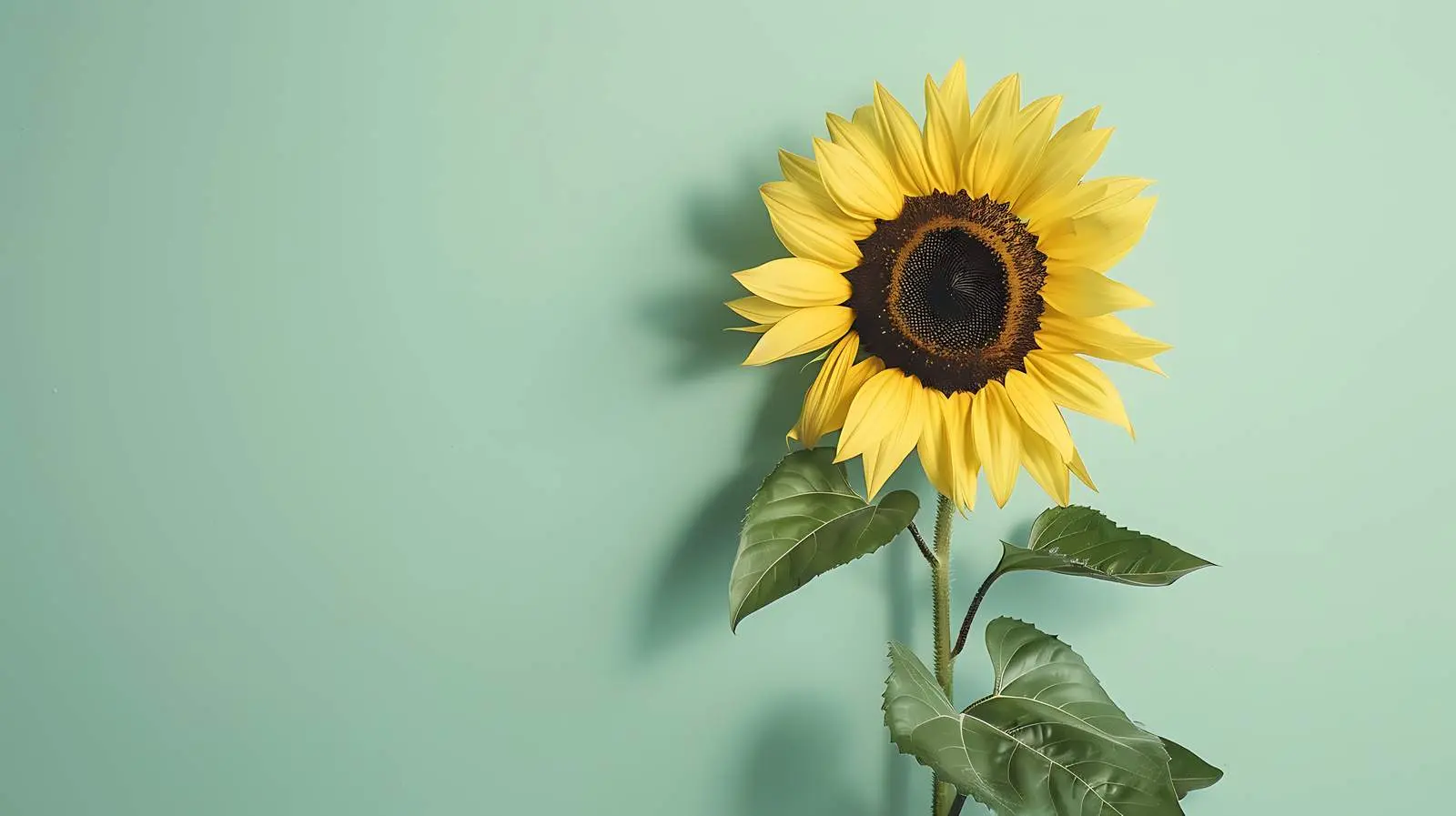 Vibrant Sunflower on Soft Green Background — free download from Dotvec