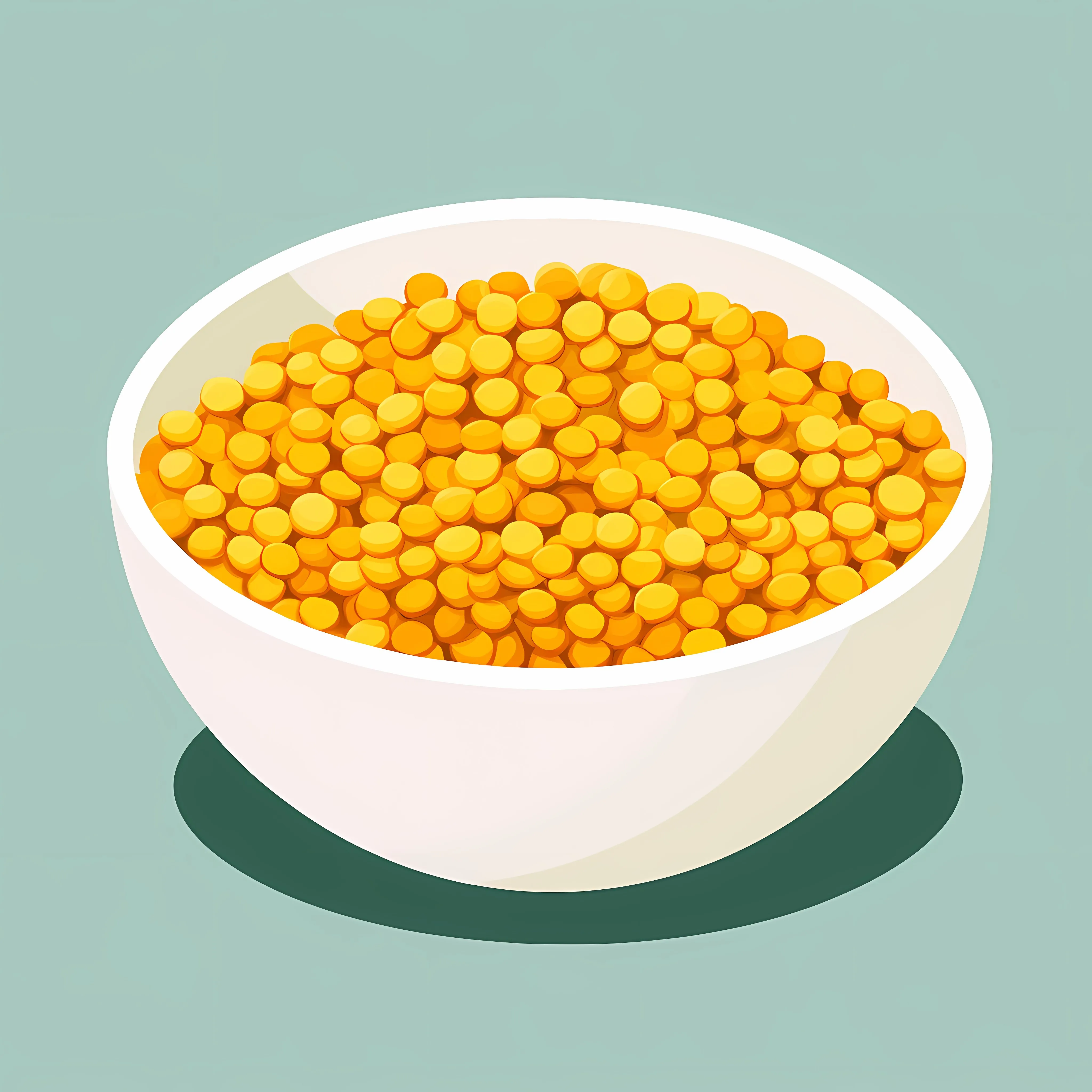 Yellow Toor Dal in White Bowl Presentation – free split image from Dotvec