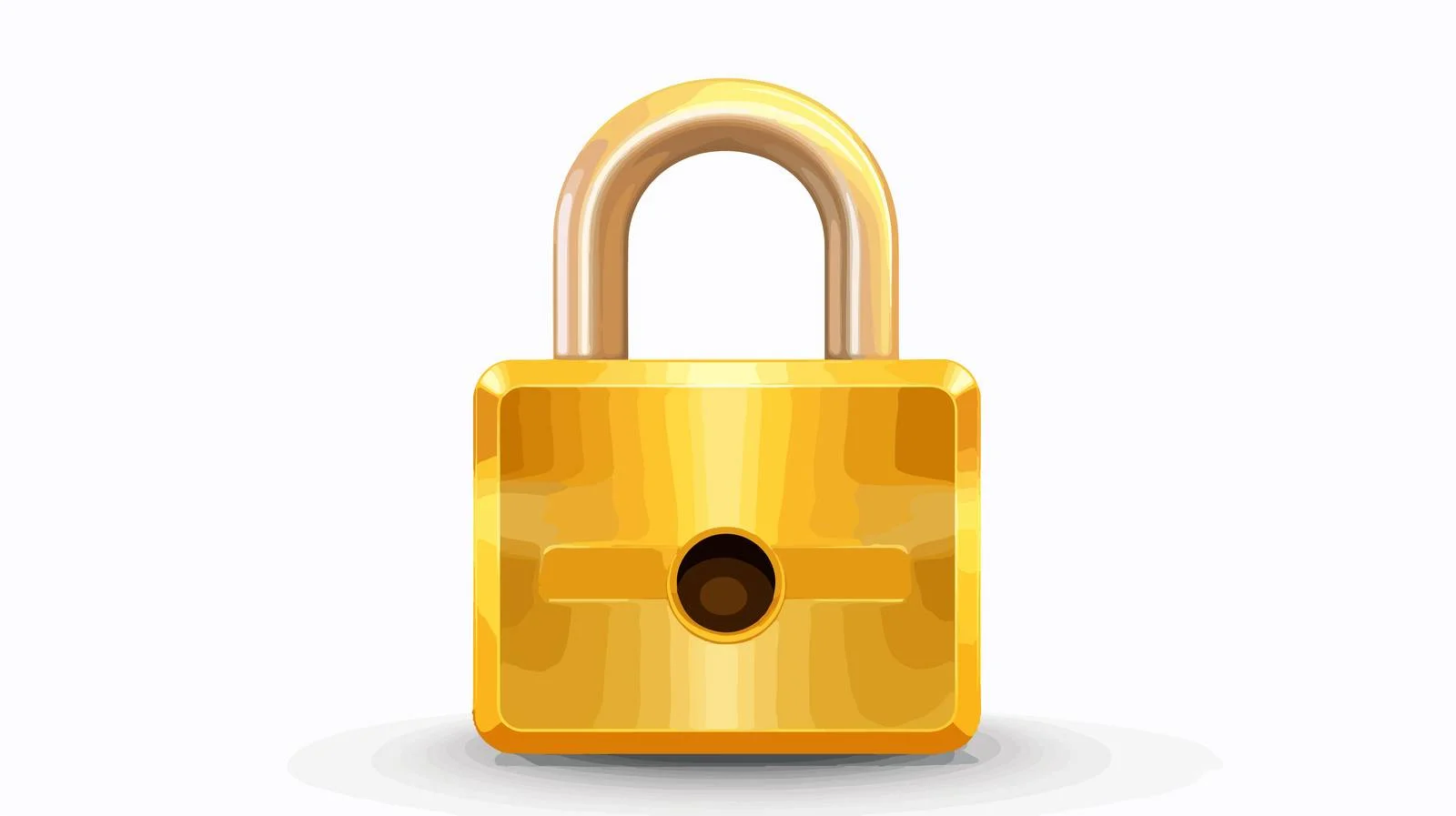 Secure Yellow Padlock for Data Protection — free download from Dotvec